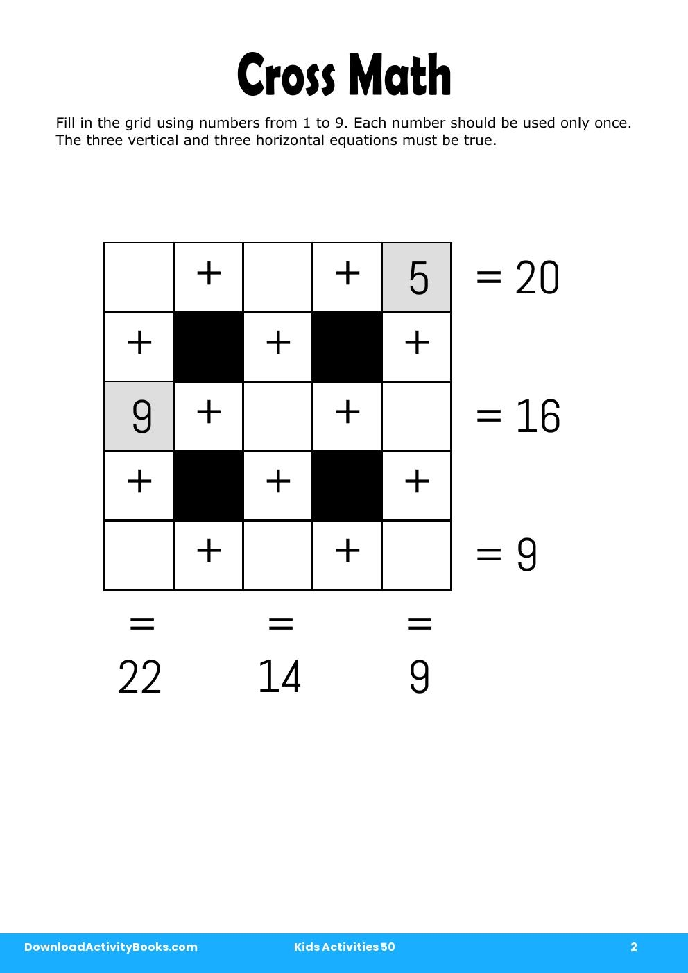 Cross Math in Numbers Ninja 33