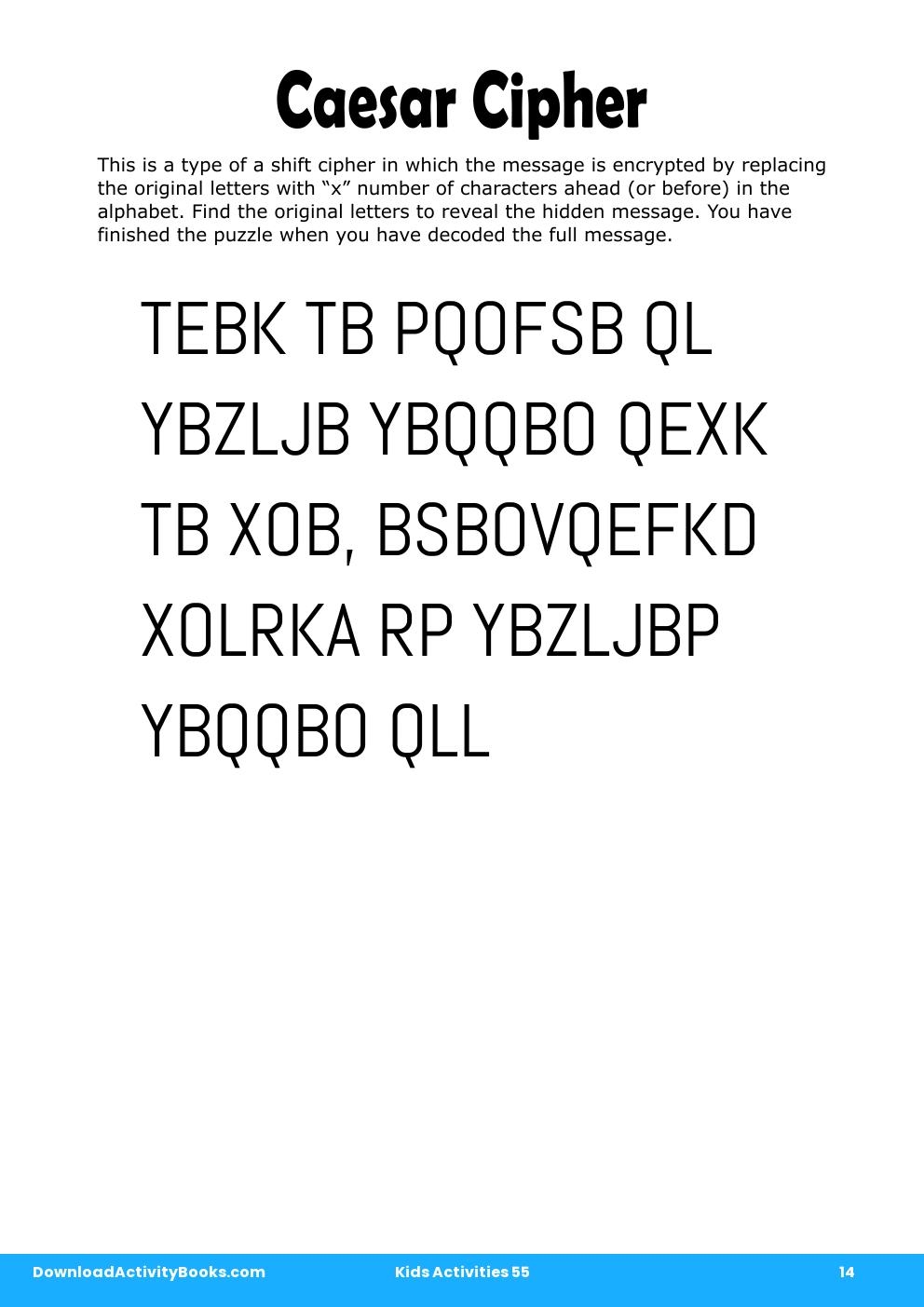 Caesar Cipher In Super Ciphers 26