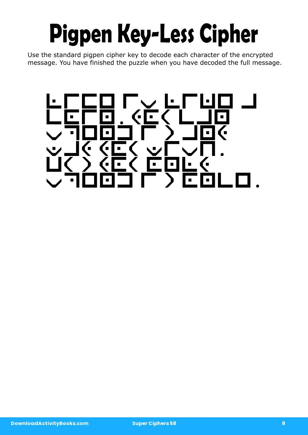 Pigpen Cipher in Super Ciphers 51