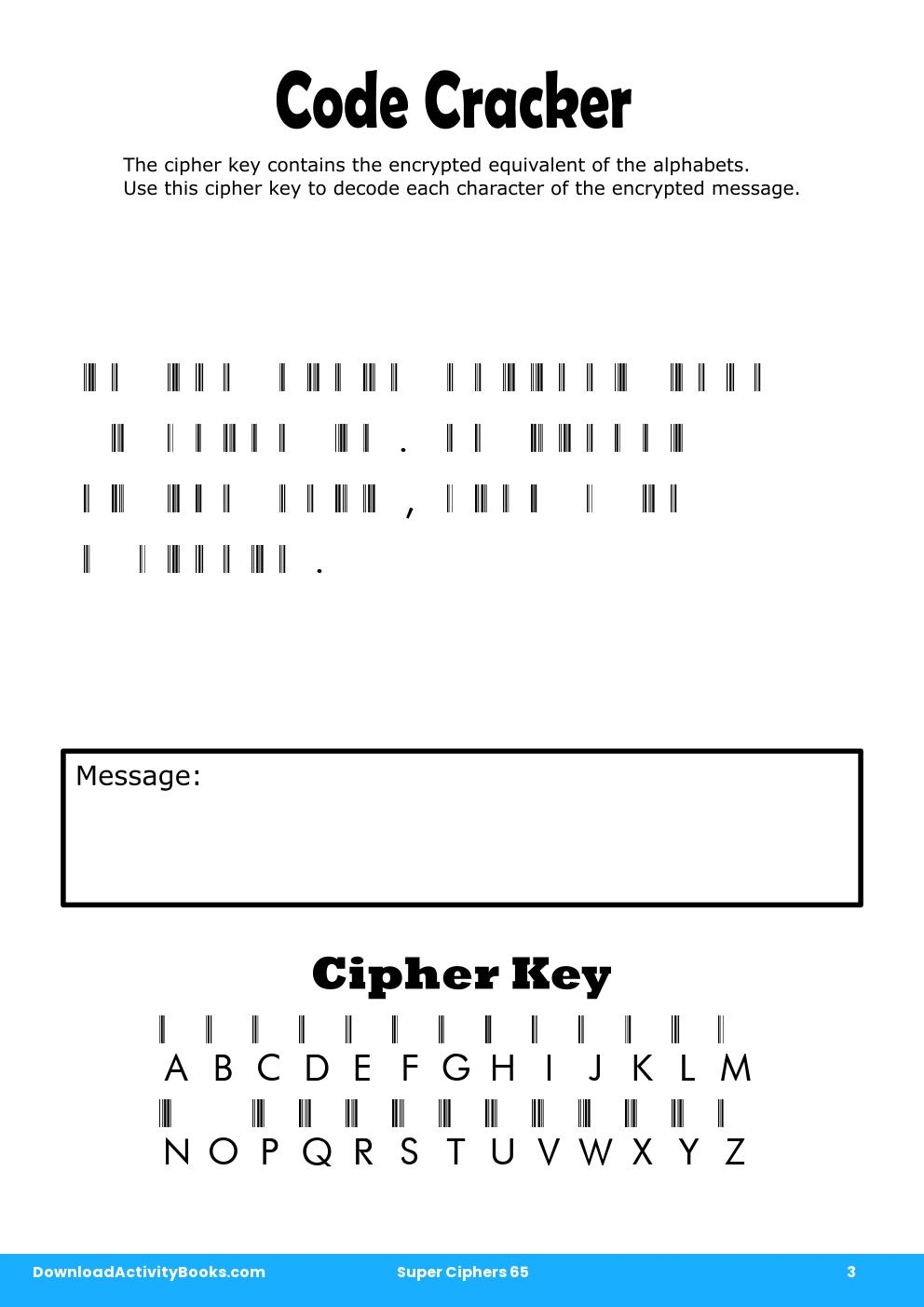 Code Cracker in Super Ciphers 73