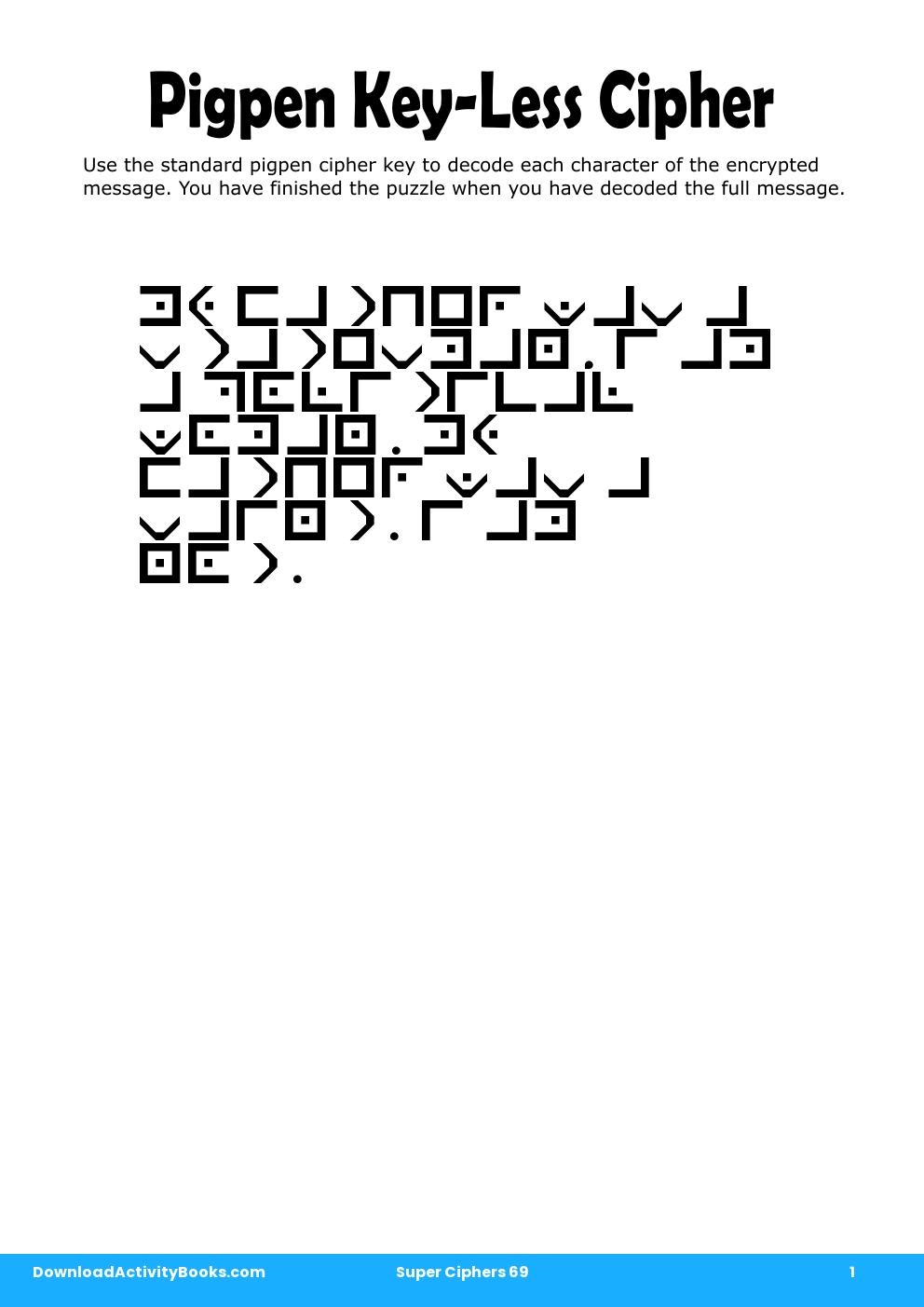 Pigpen Cipher in Super Ciphers 18