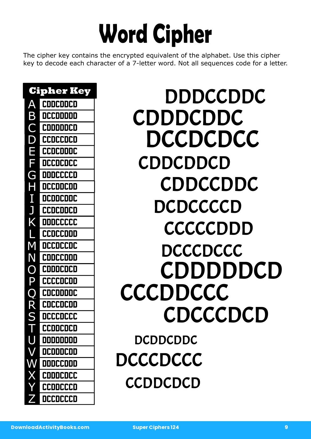 Word Cipher in Super Ciphers 124