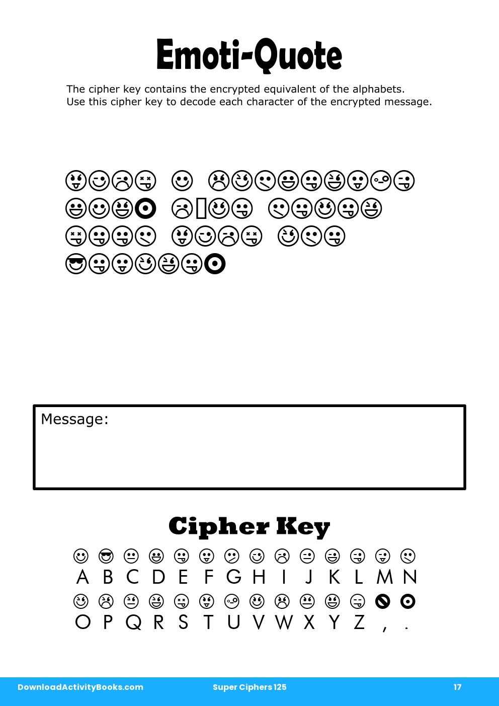 Emoti-Quote in Super Ciphers 125