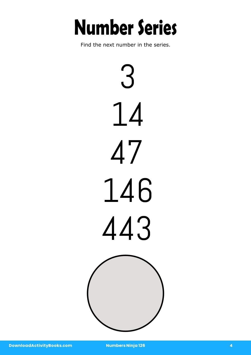 Number Series in Numbers Ninja 126