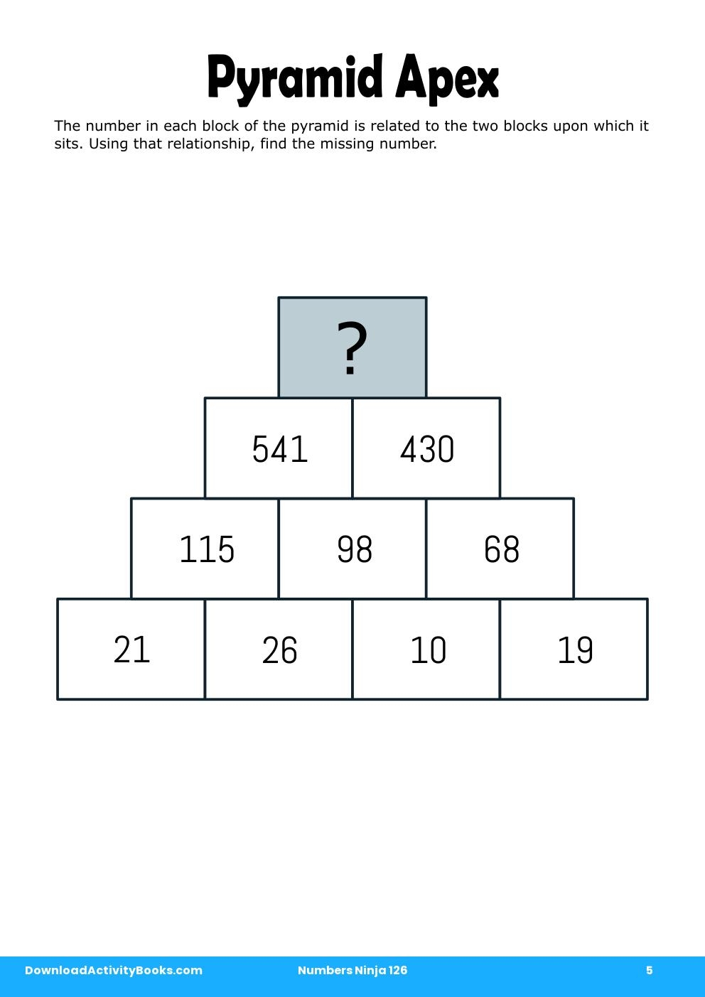 Pyramid Apex in Numbers Ninja 126