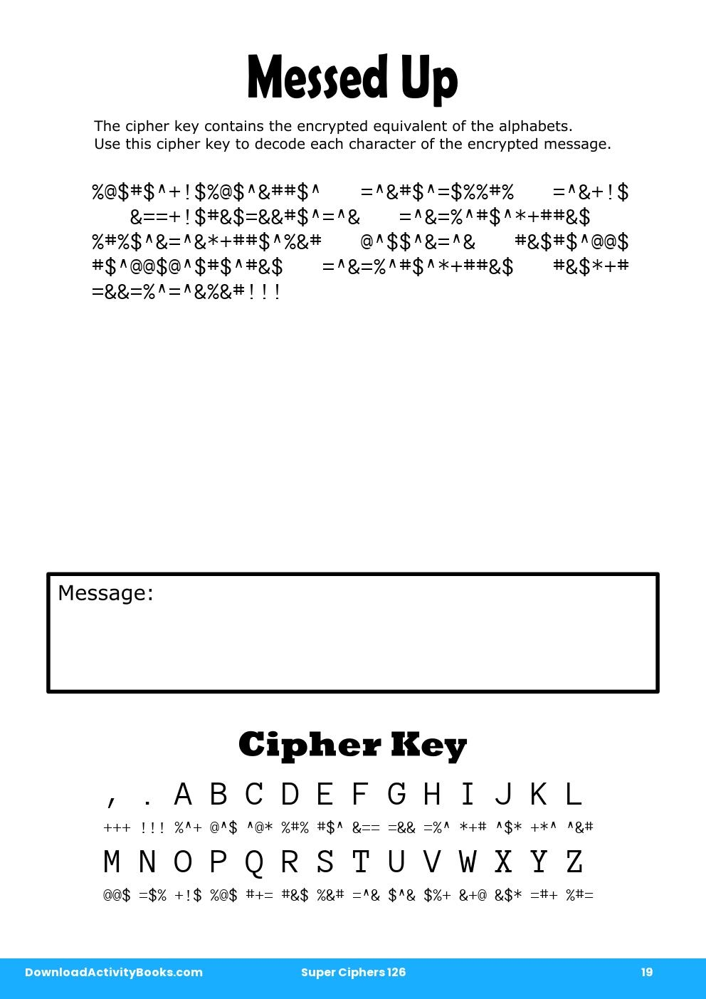 Messed Up in Super Ciphers 126