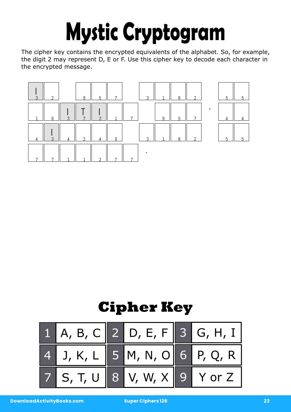 Mystic Cryptogram in Super Ciphers 126
