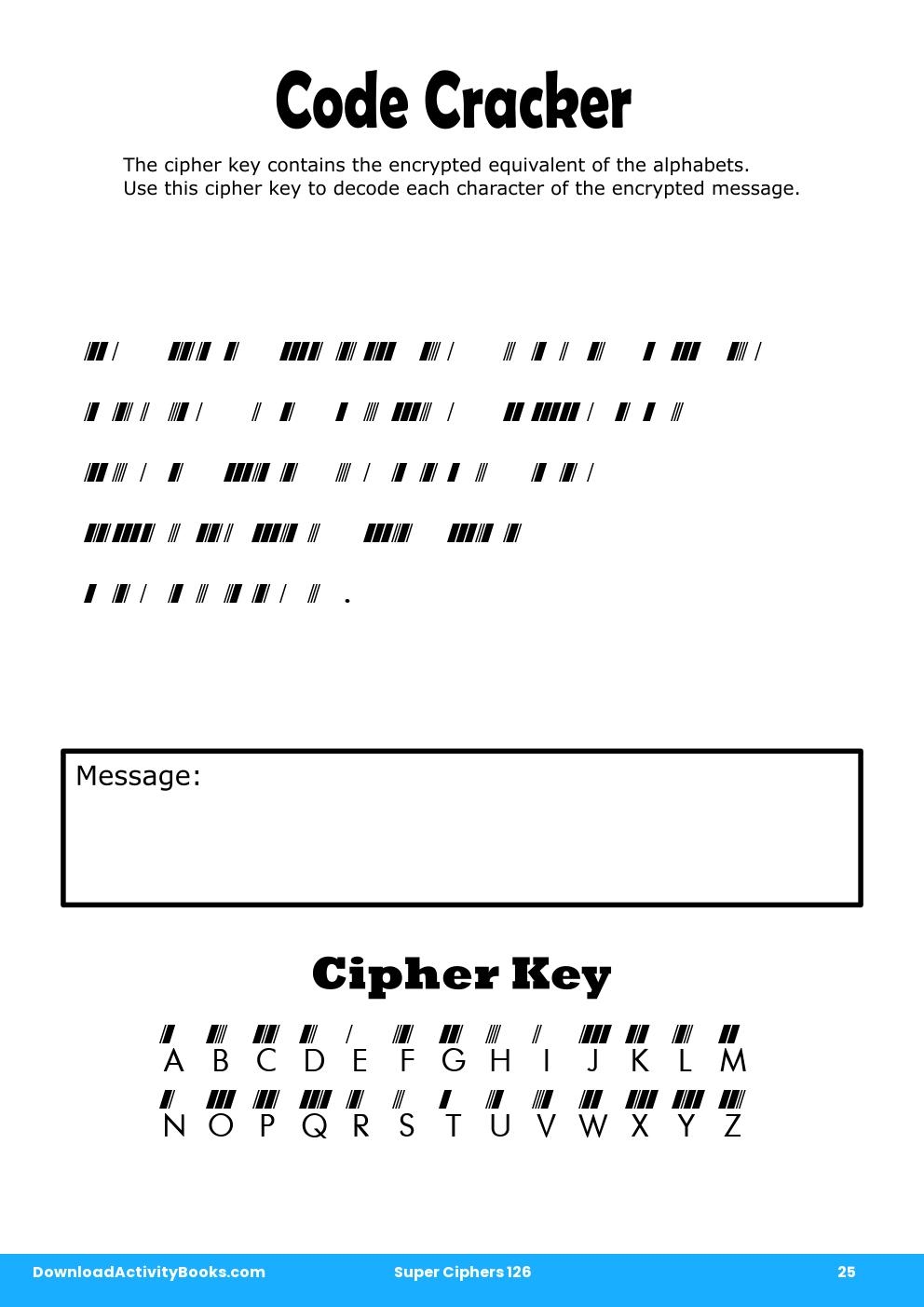 Code Cracker in Super Ciphers 126