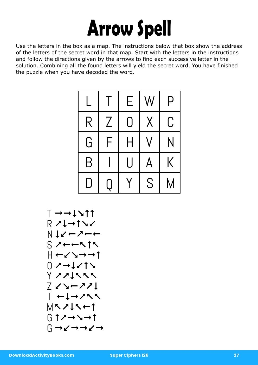 Arrow Spell in Super Ciphers 126
