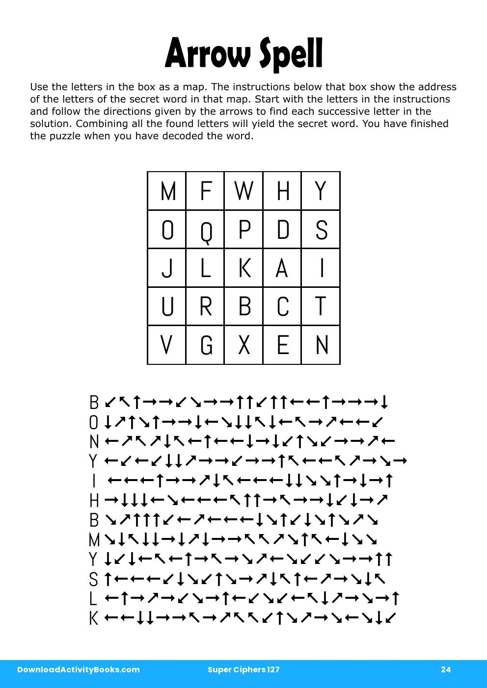 Arrow Spell in Super Ciphers 127