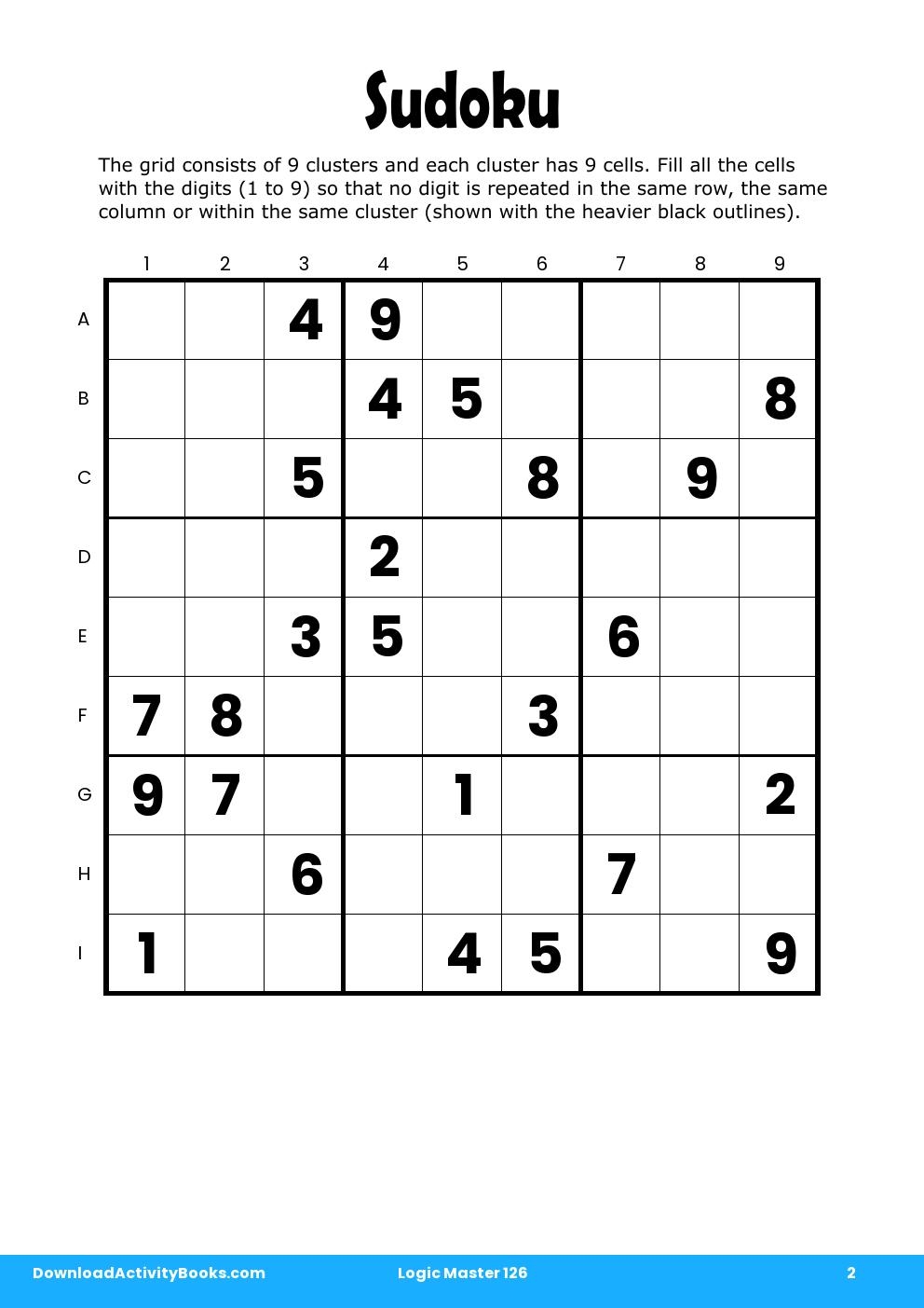 Sudoku in Logic Master 126