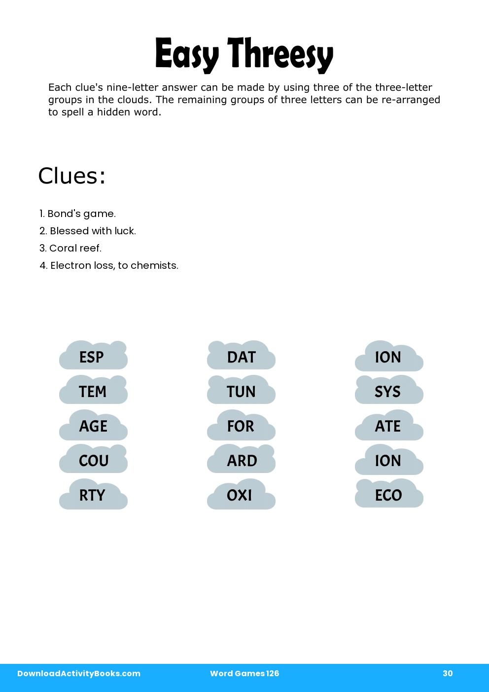 Easy Threesy in Word Games 126