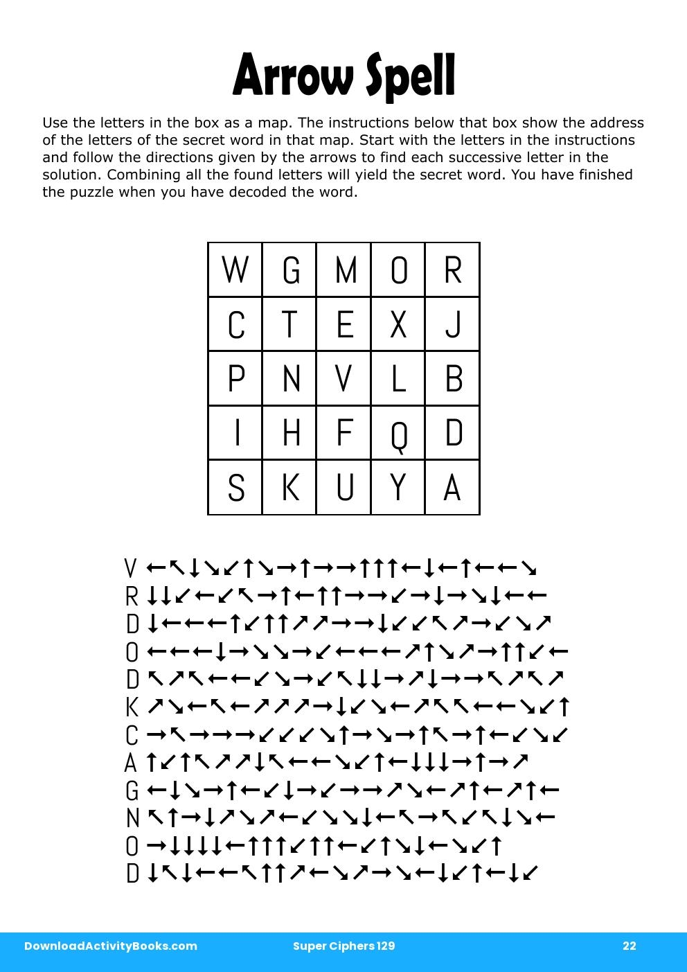 Arrow Spell in Super Ciphers 129