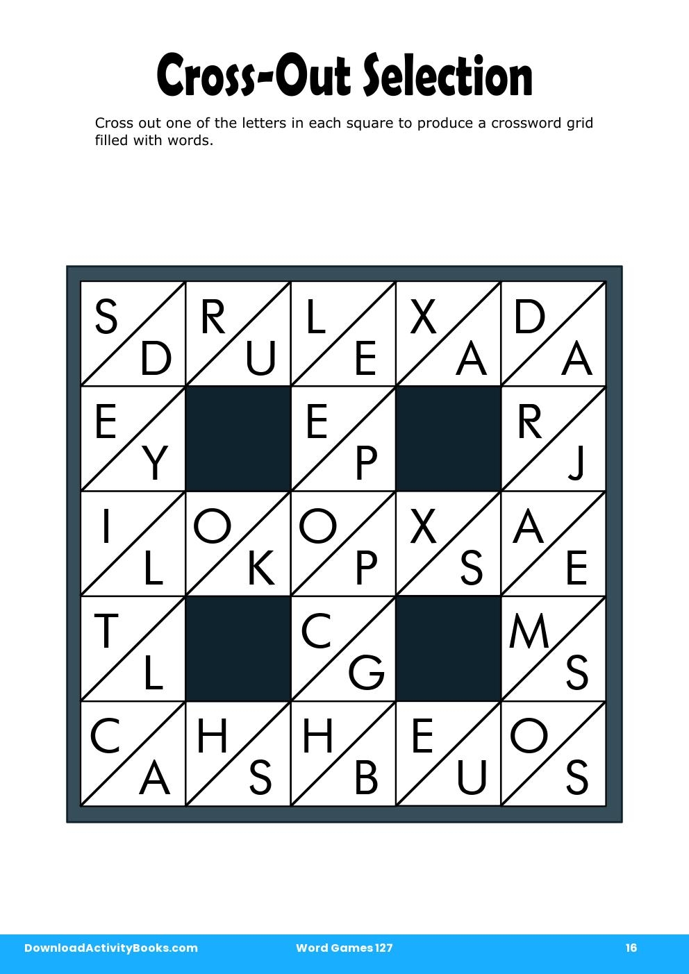 Cross-Out Selection in Word Games 127