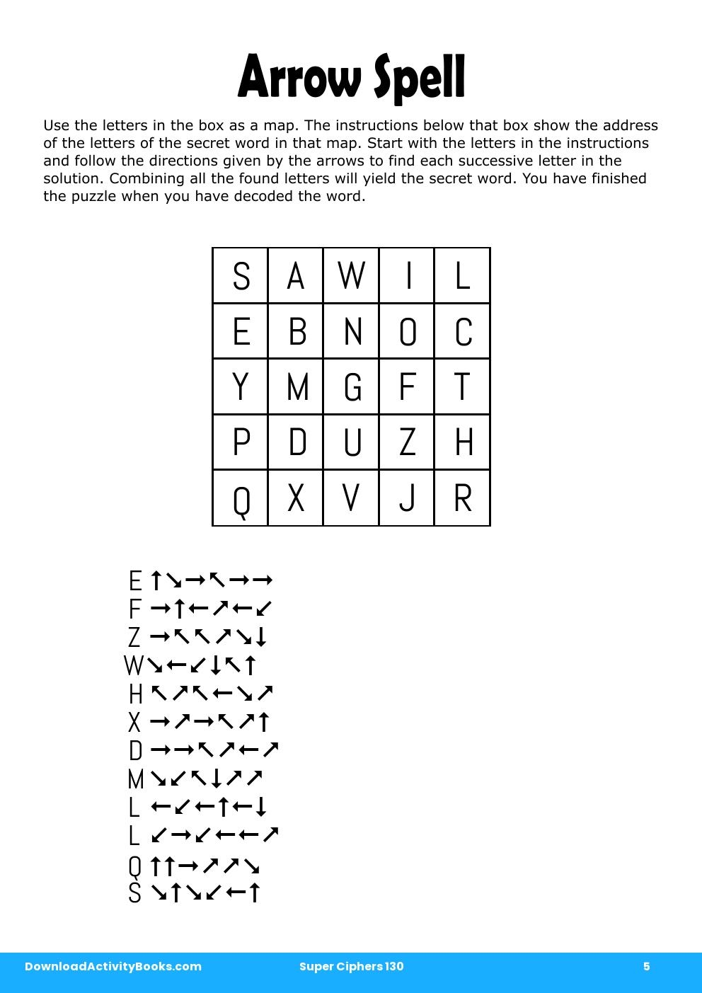 Arrow Spell in Super Ciphers 130