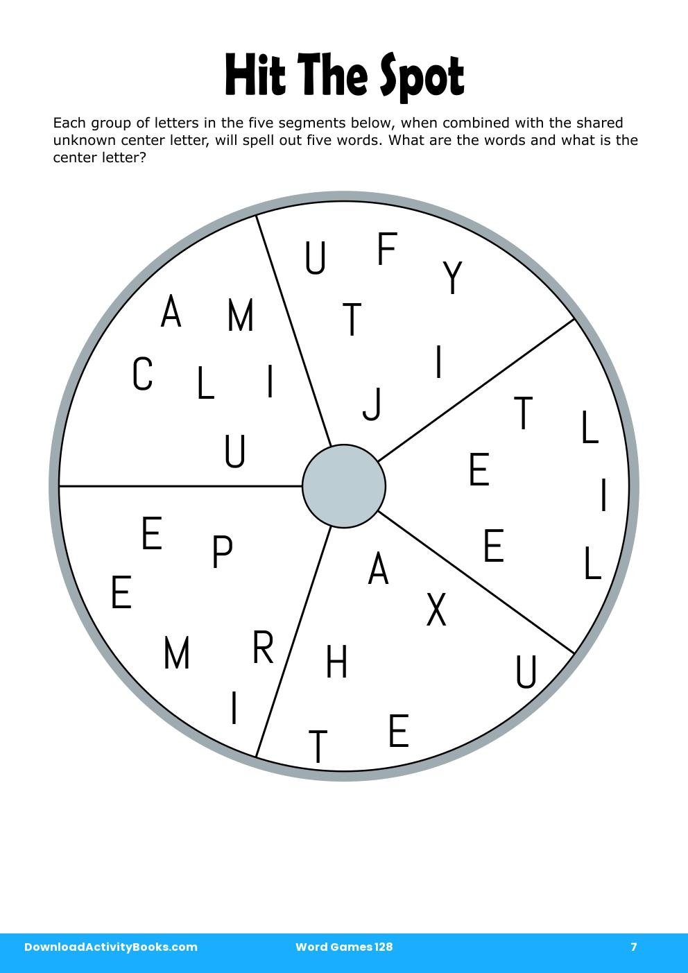 Hit The Spot in Word Games 128