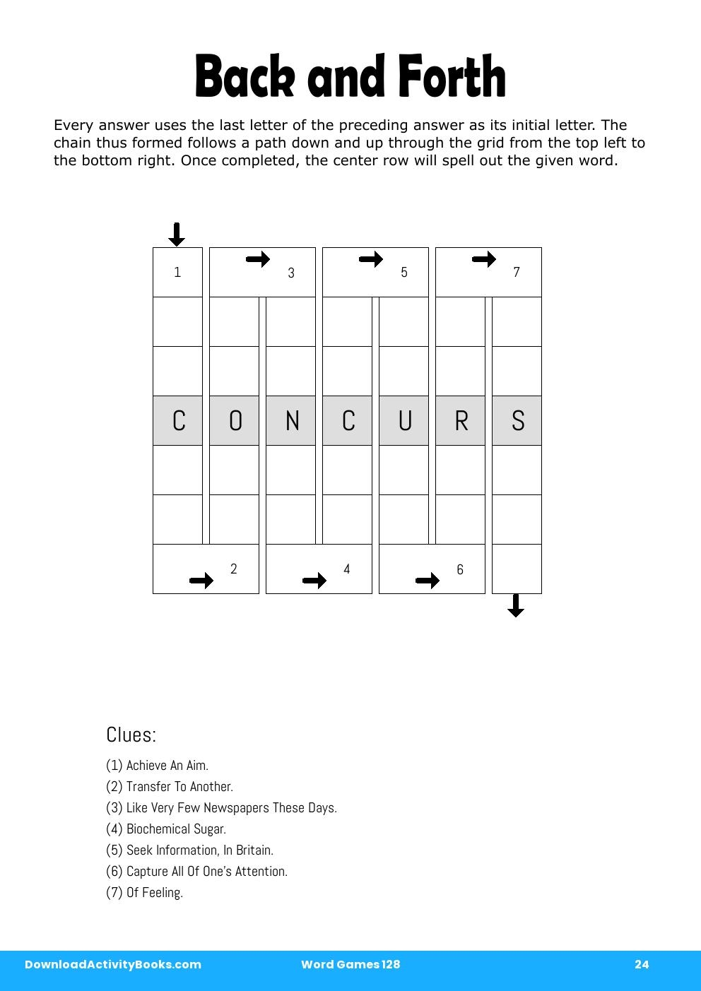 Back and Forth in Word Games 128