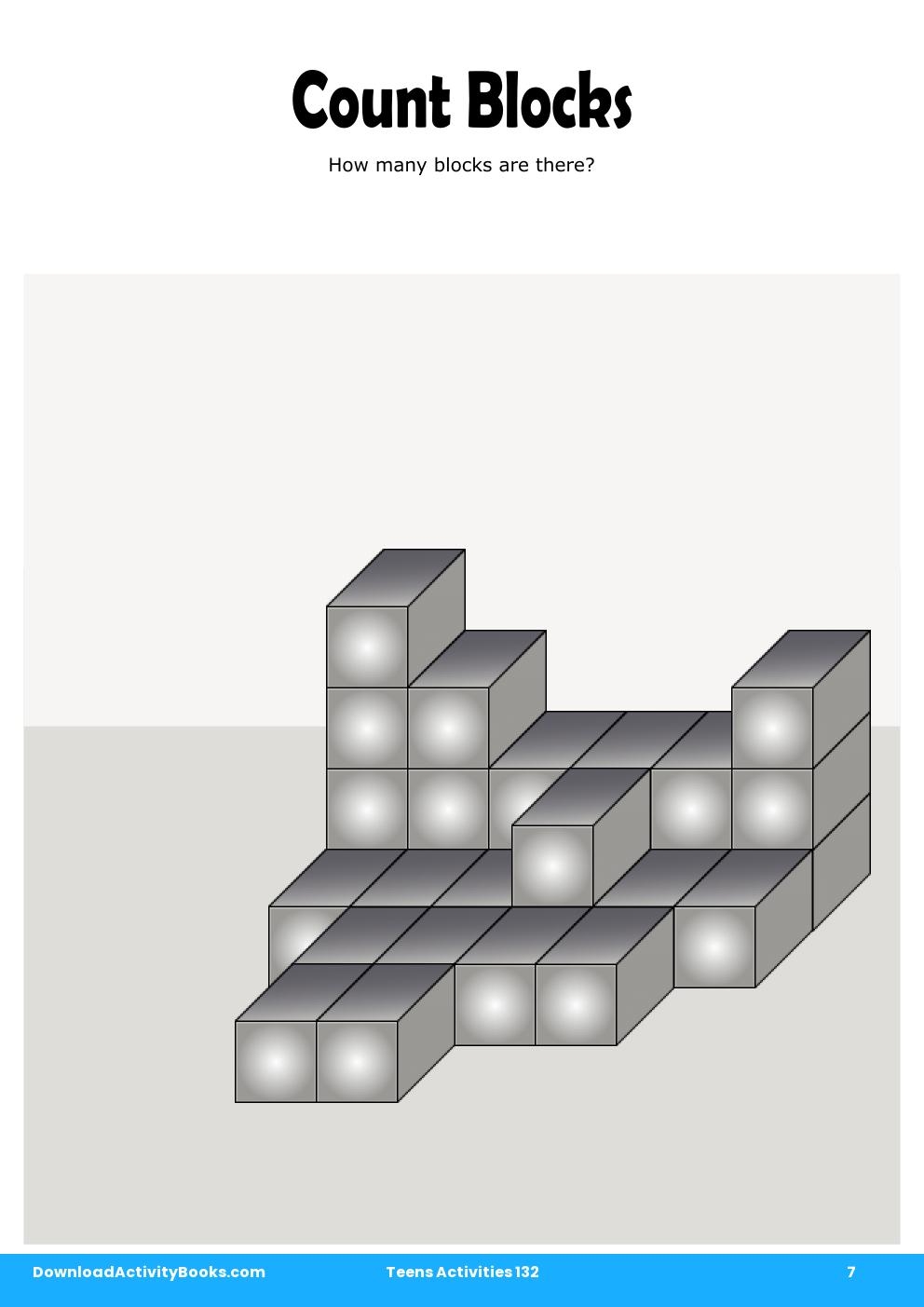 Count Blocks in Teens Activities 132