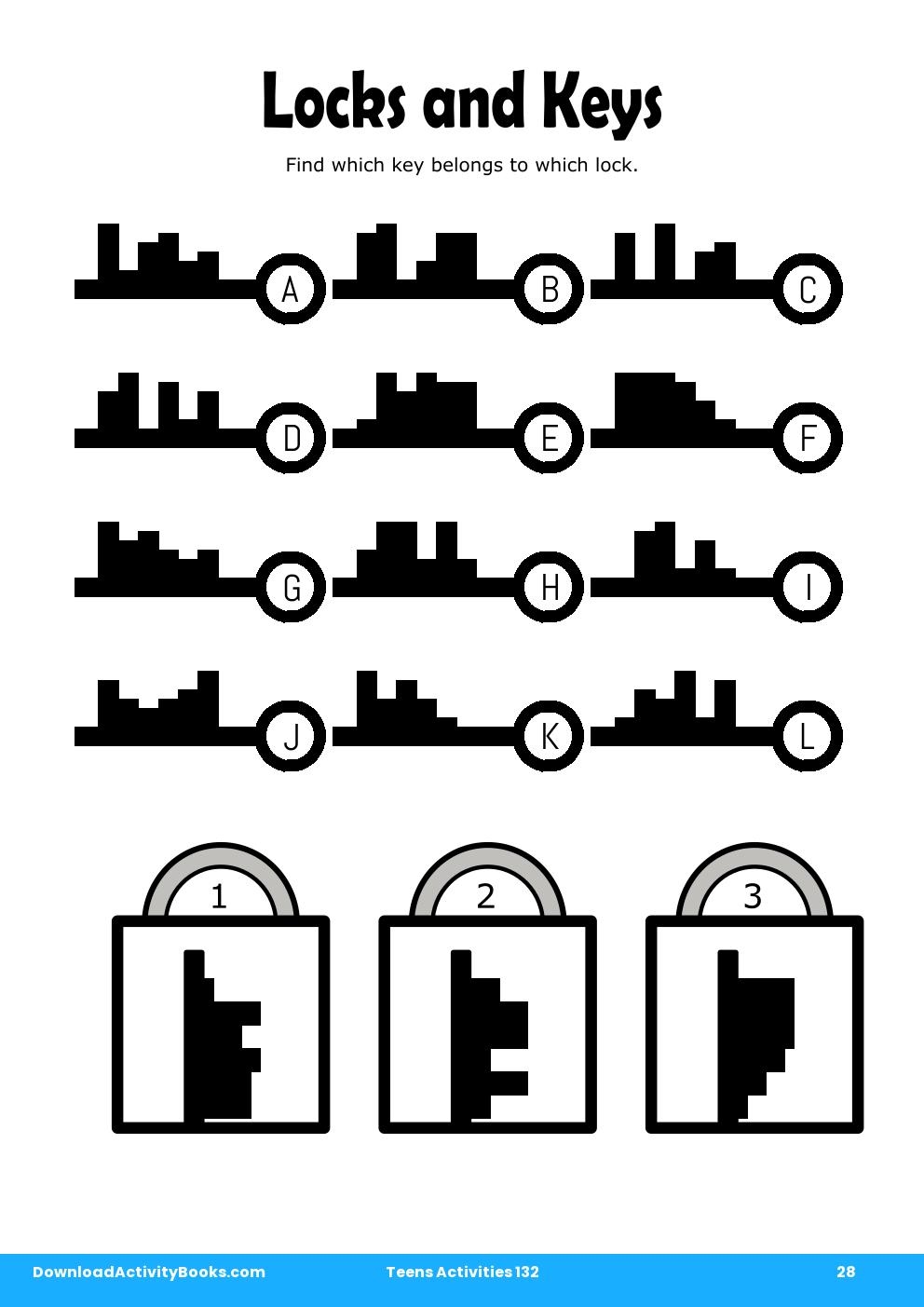 Locks and Keys in Teens Activities 132