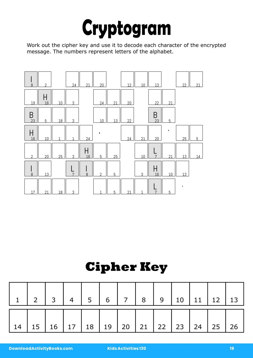 Cryptogram in Kids Activities 130