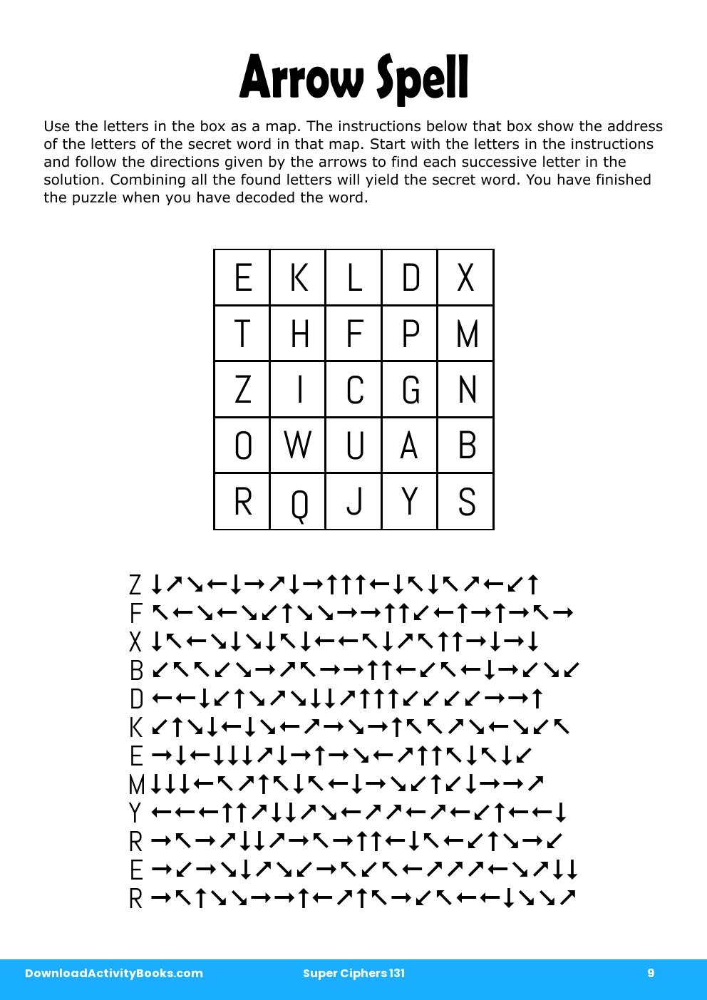 Arrow Spell in Super Ciphers 131