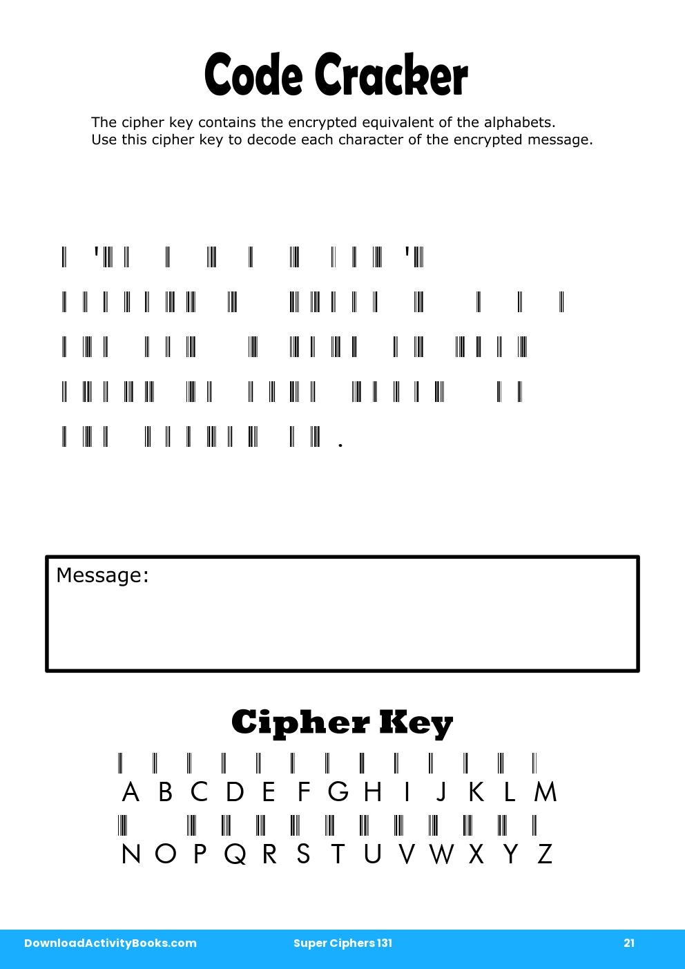 Code Cracker in Super Ciphers 131