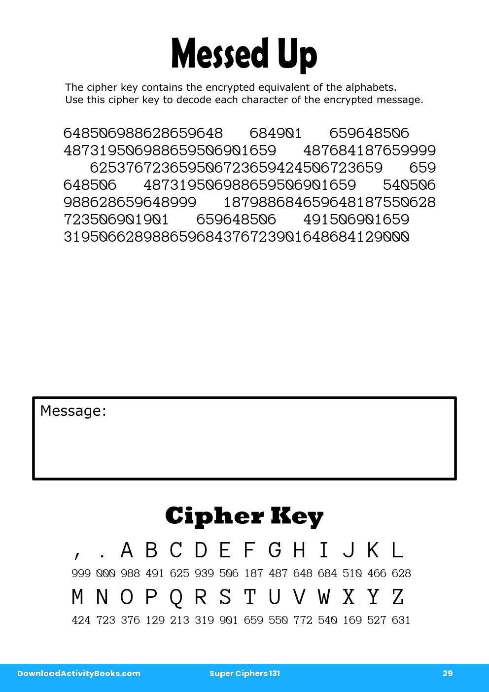 Messed Up in Super Ciphers 131