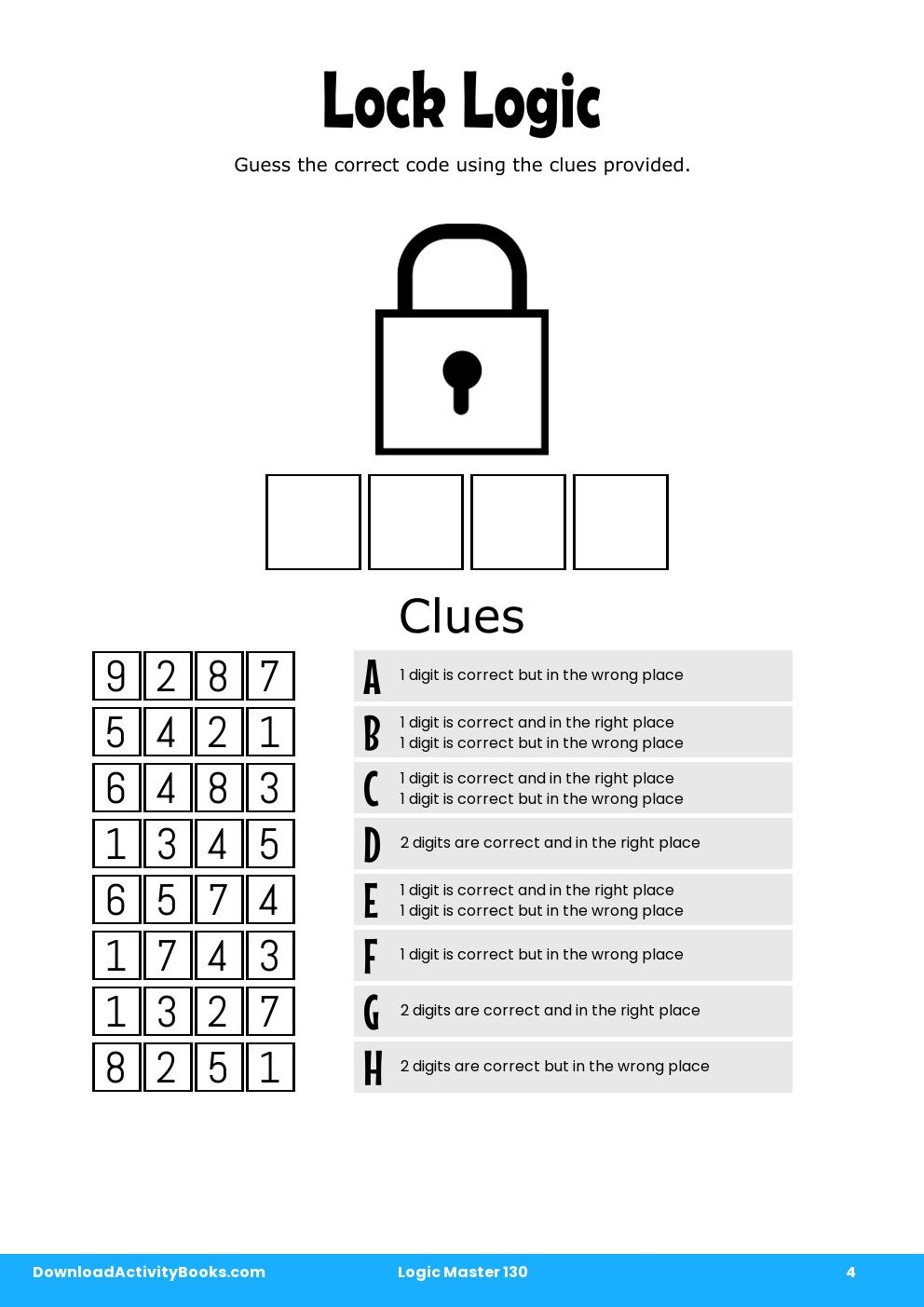 Lock Logic in Logic Master 130