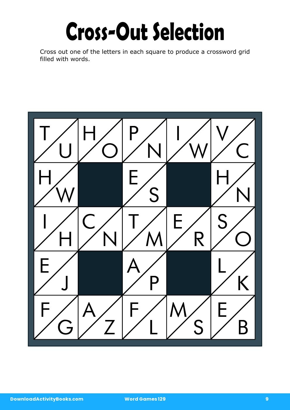 Cross-Out Selection in Word Games 129