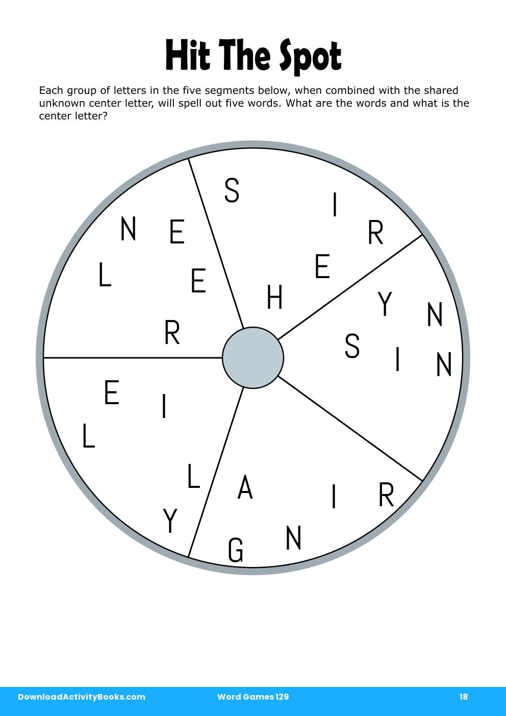 Hit The Spot in Word Games 129