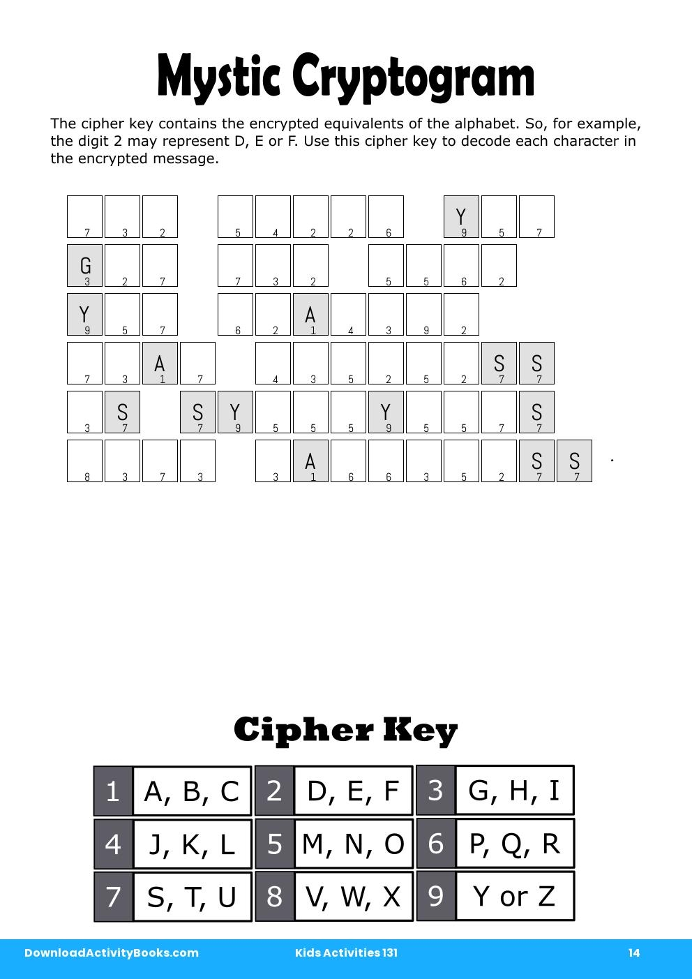 Mystic Cryptogram in Kids Activities 131