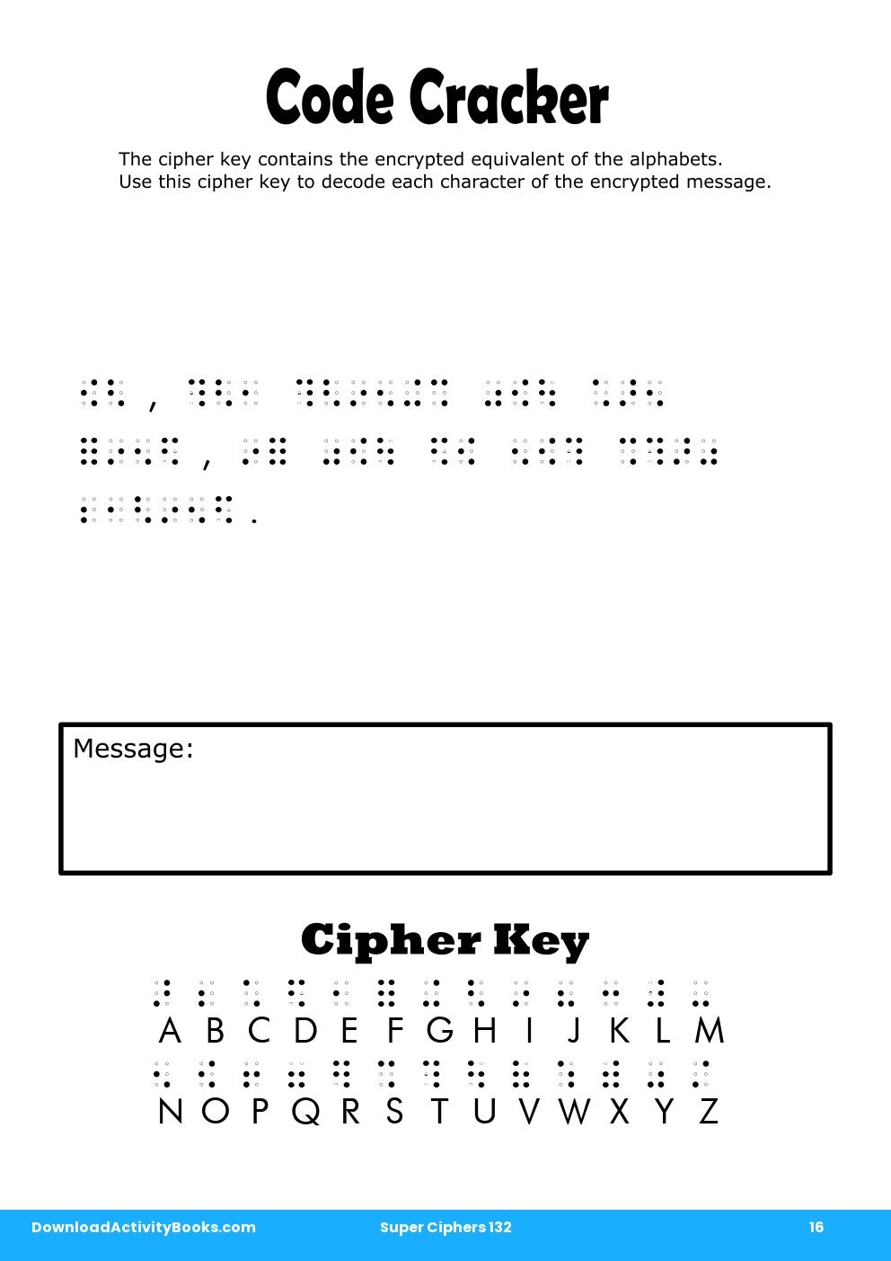 Code Cracker in Super Ciphers 132