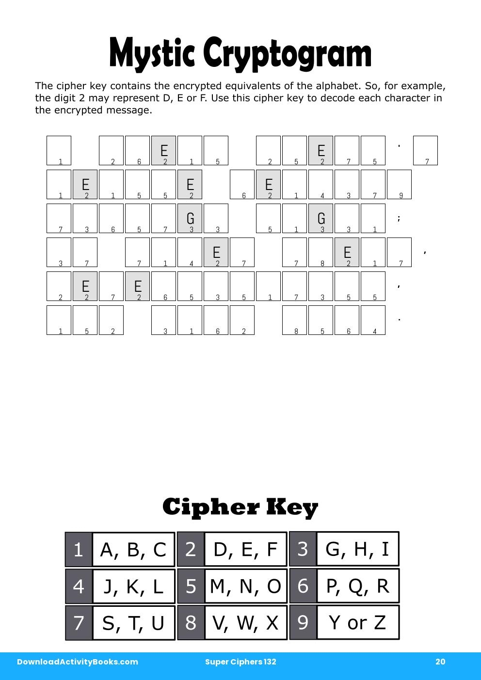 Mystic Cryptogram in Super Ciphers 132