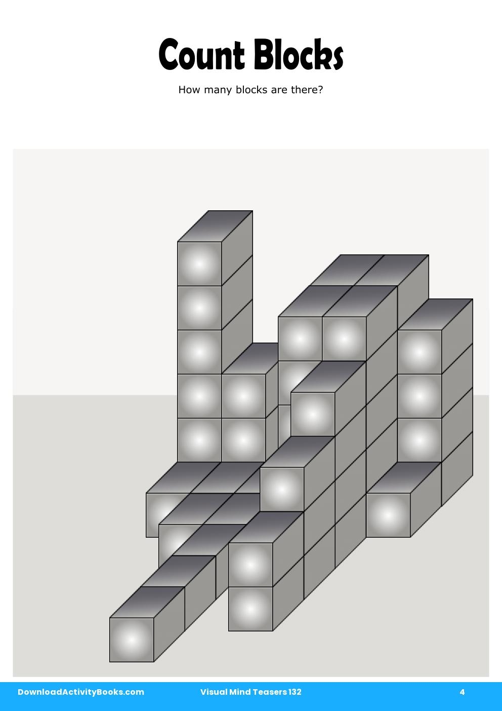 Count Blocks in Visual Mind Teasers 132