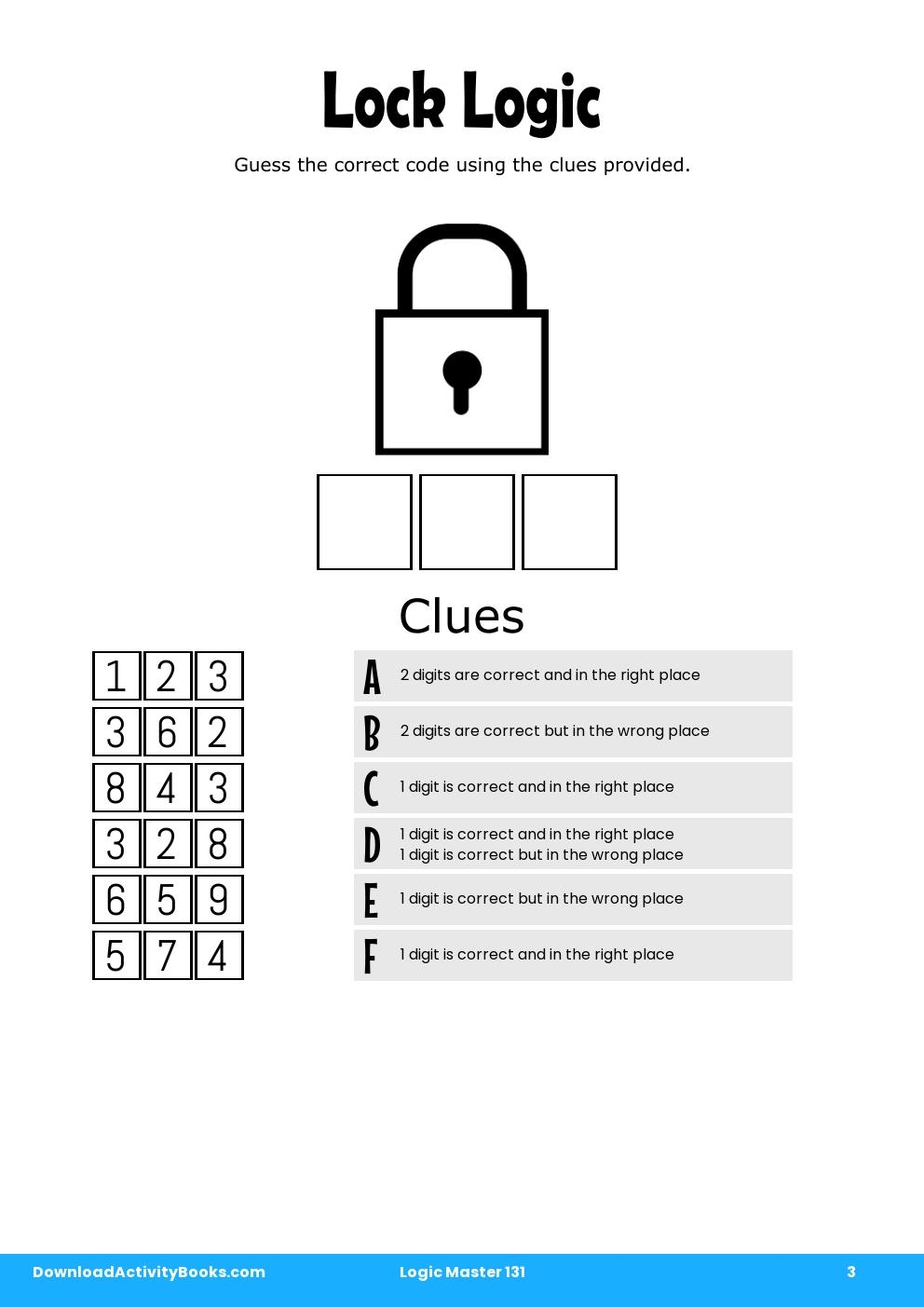 Lock Logic in Logic Master 131