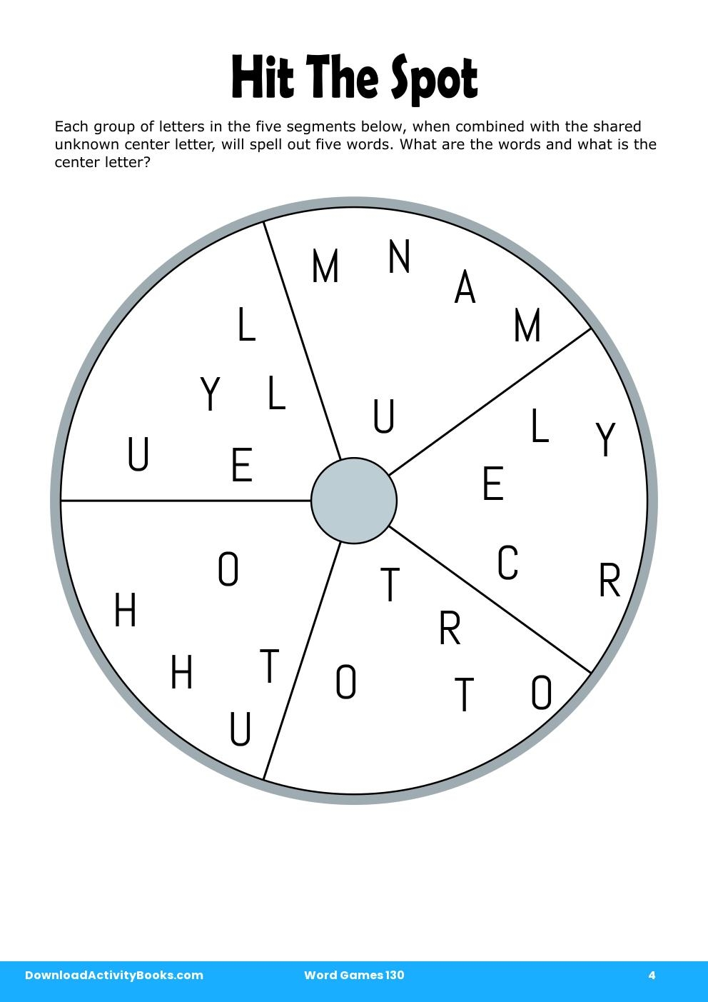 Hit The Spot in Word Games 130