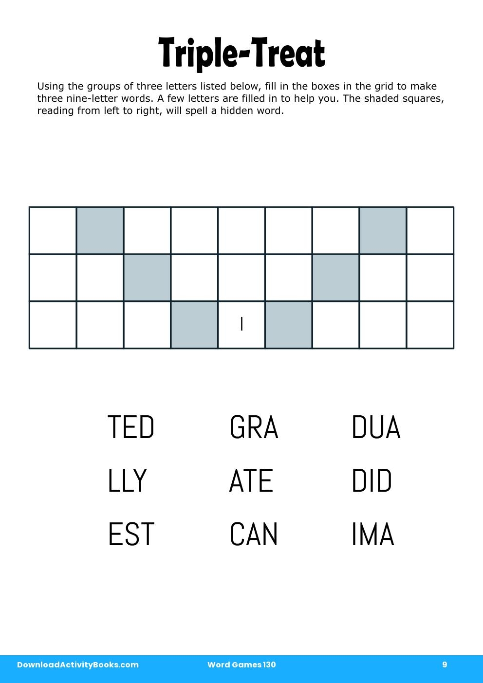 Triple-Treat in Word Games 130