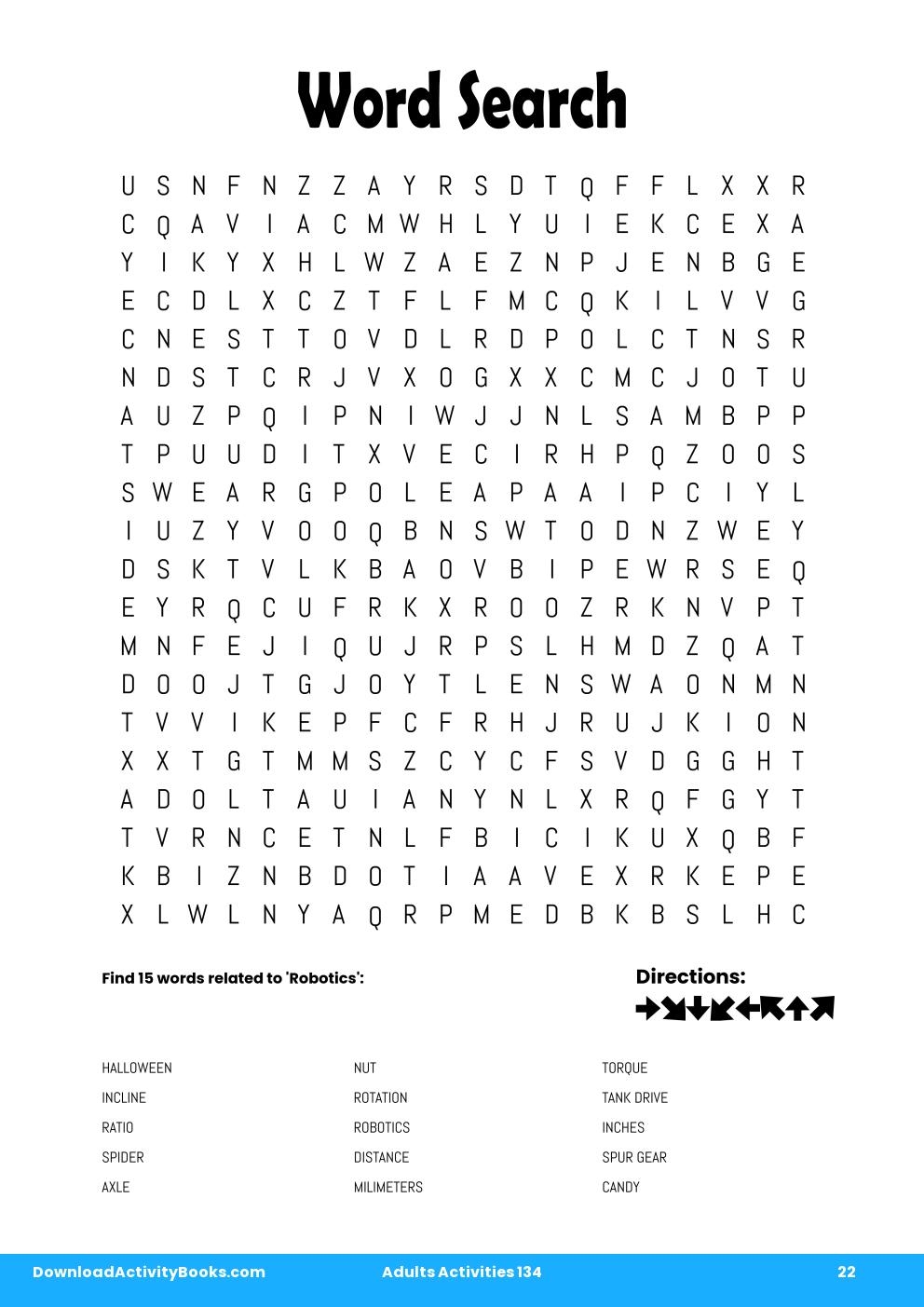 Word Search in Adults Activities 134