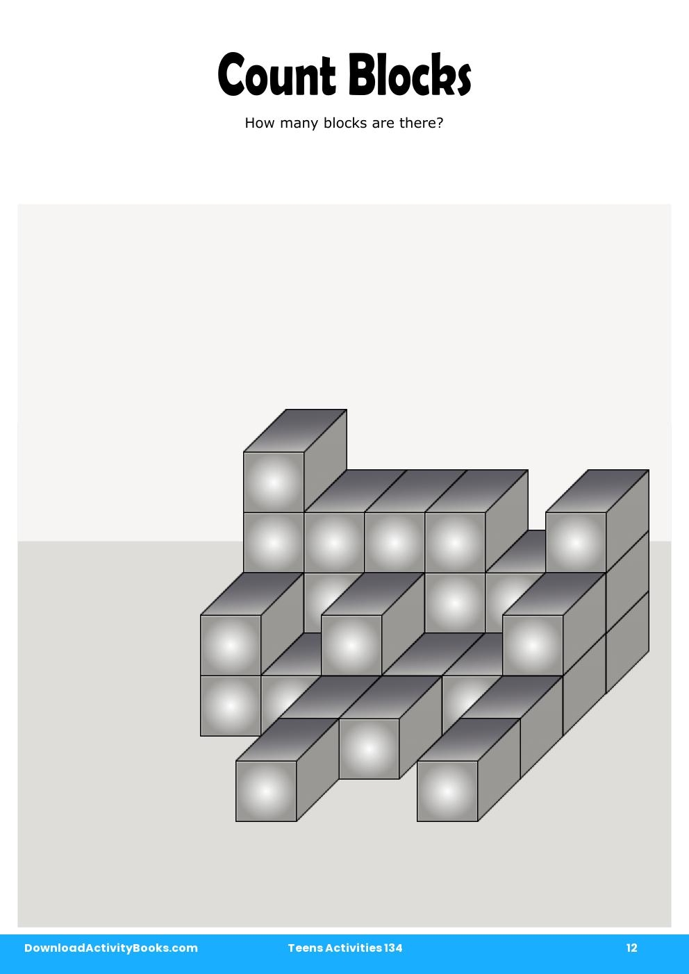 Count Blocks in Teens Activities 134