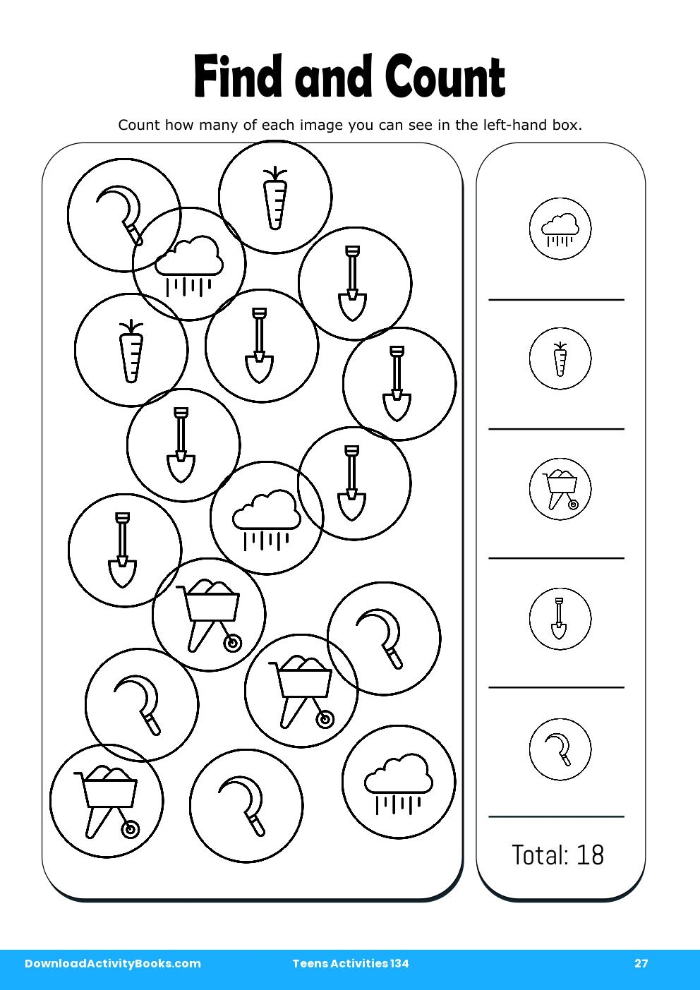 Find and Count in Teens Activities 134