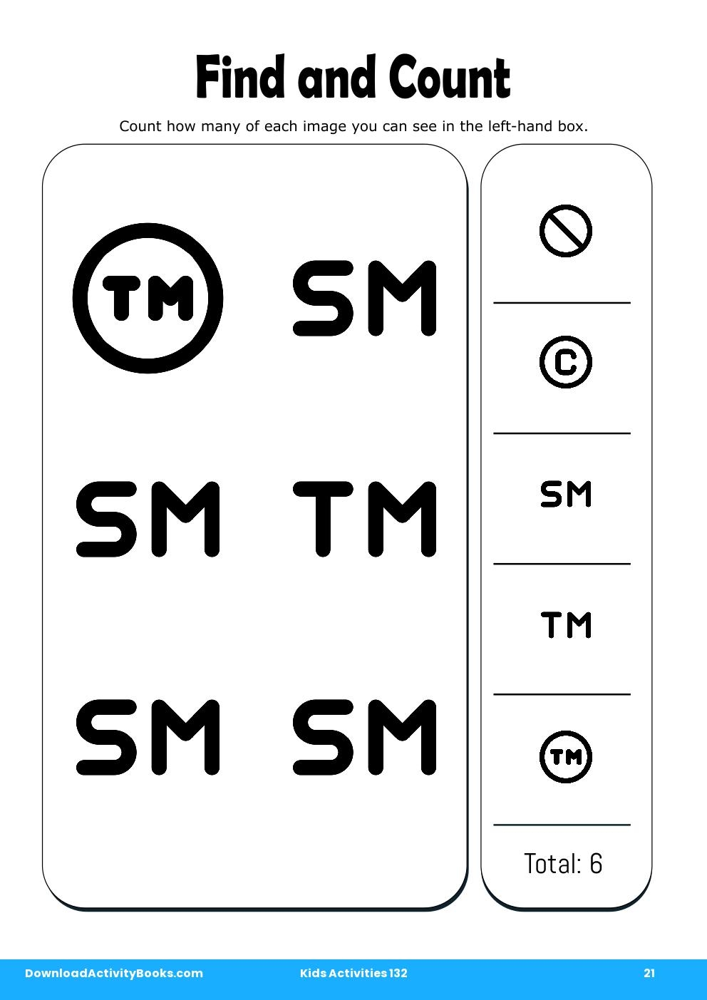 Find and Count in Kids Activities 132