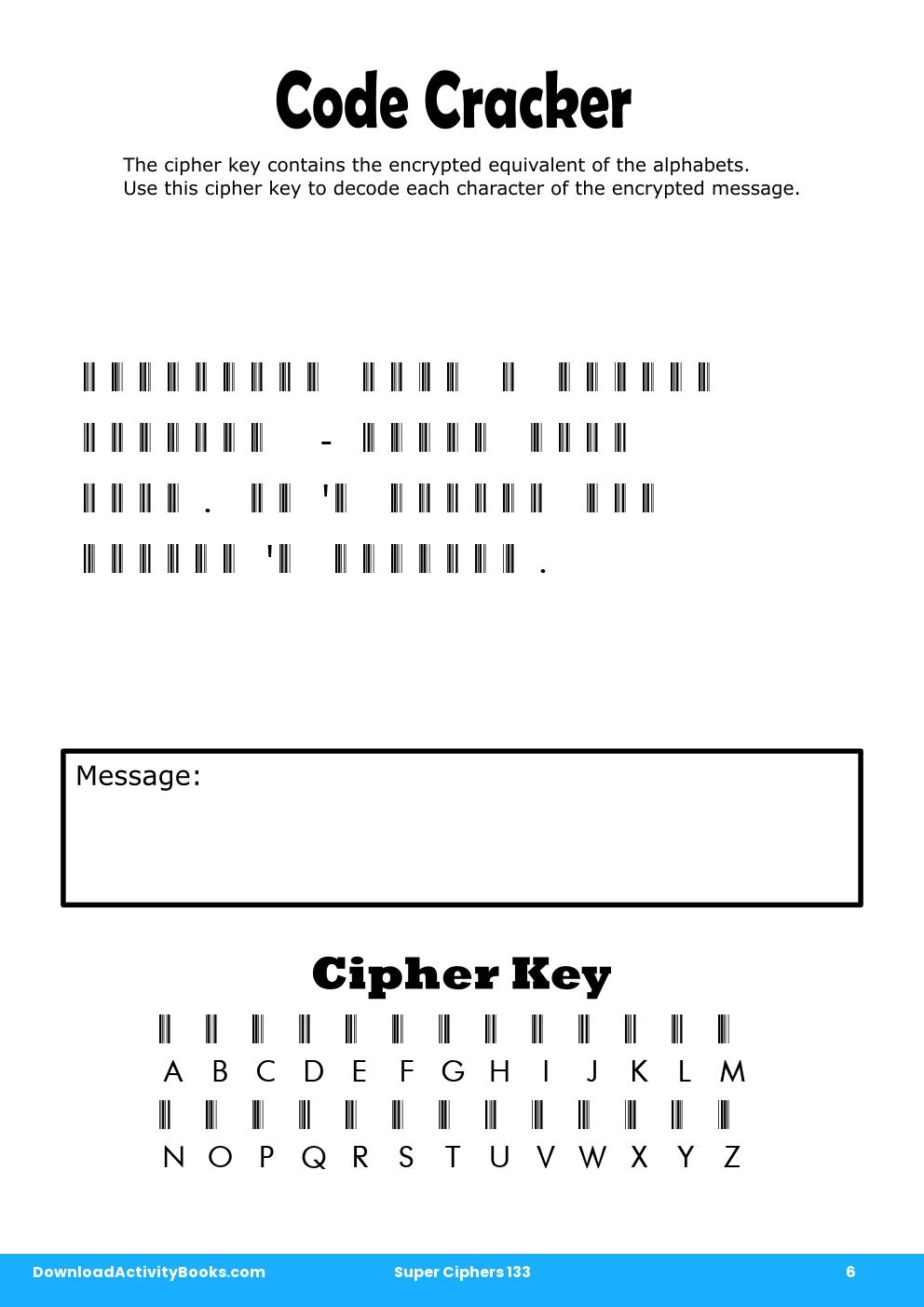 Code Cracker in Super Ciphers 133