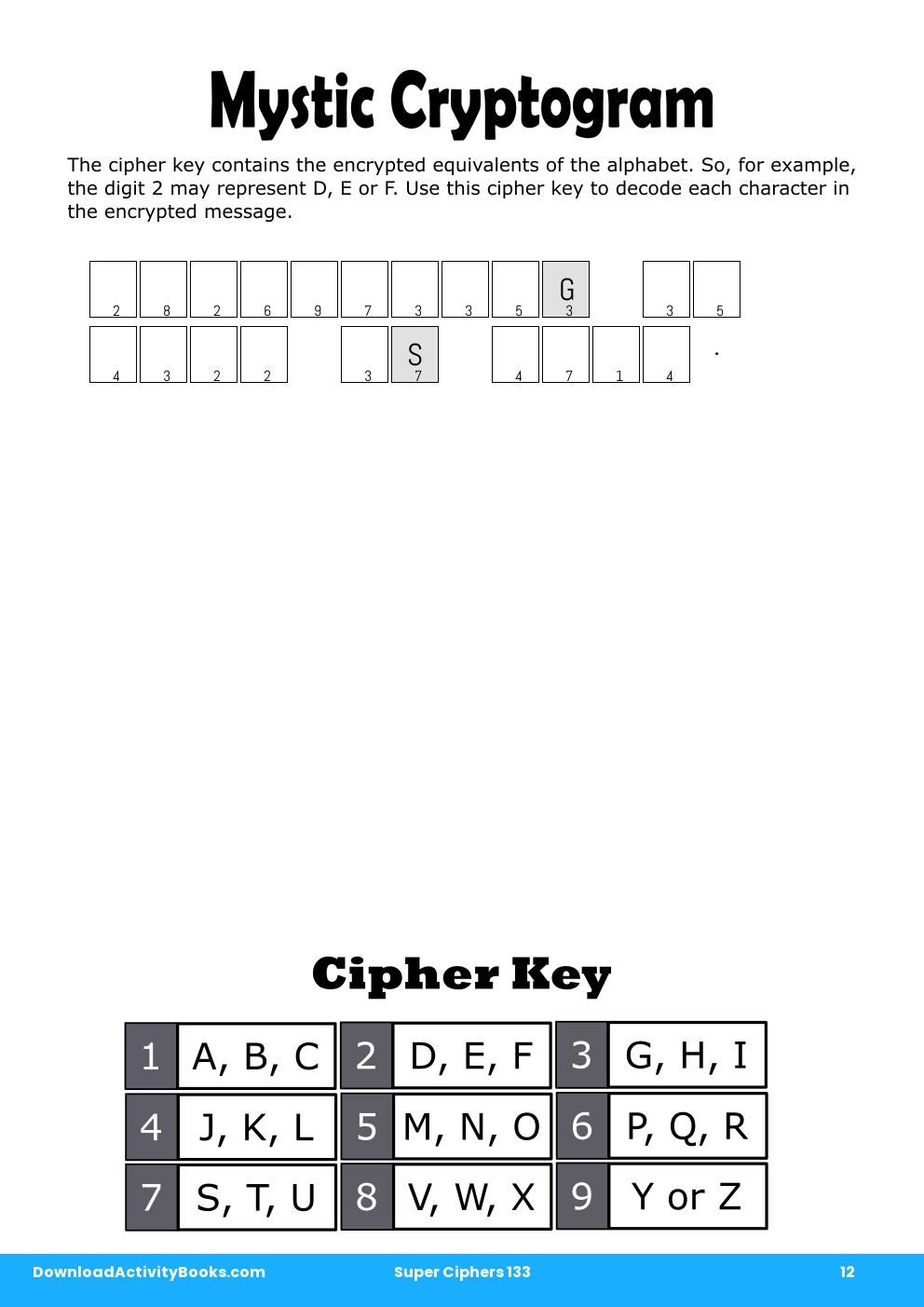 Mystic Cryptogram in Super Ciphers 133