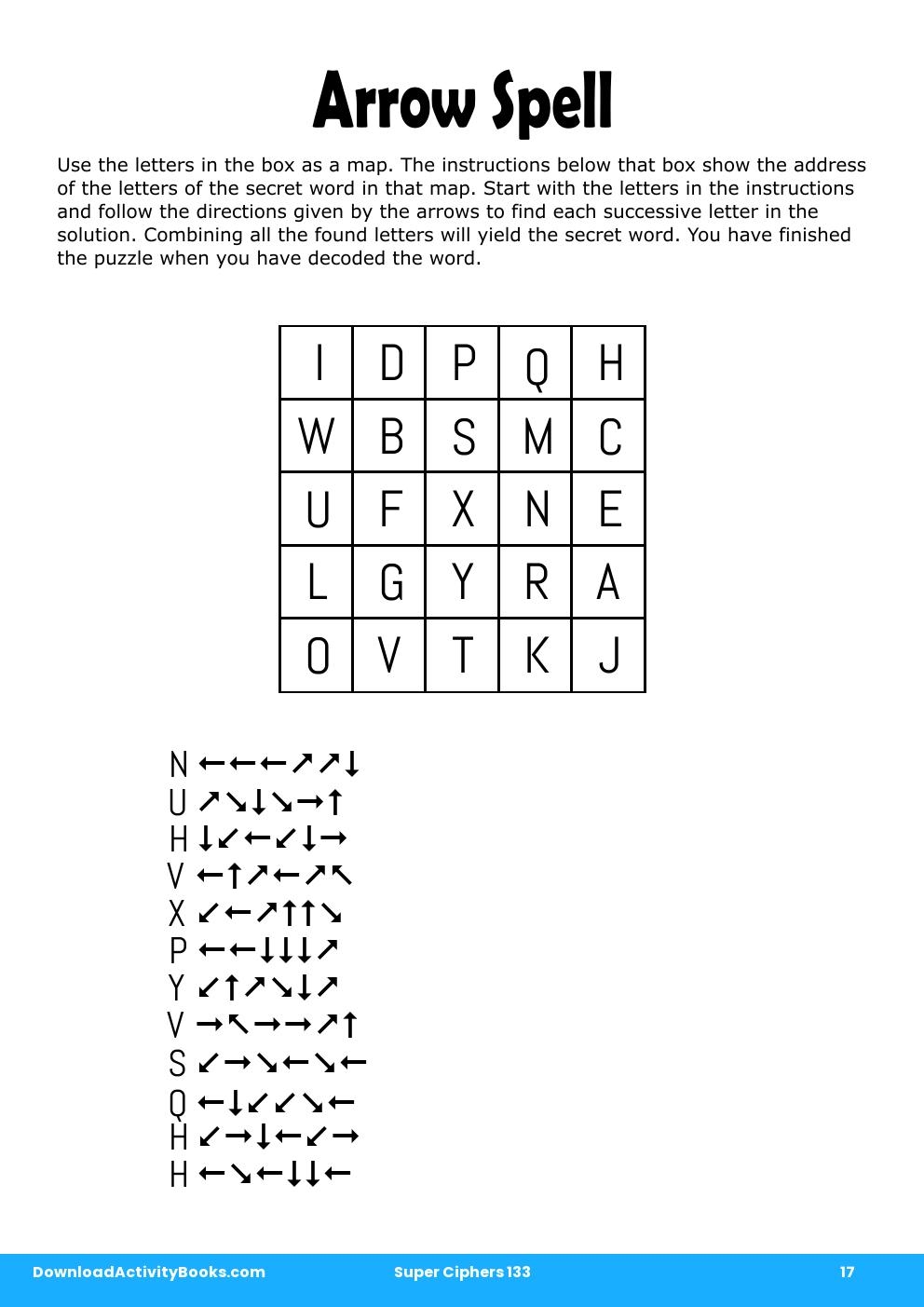 Arrow Spell in Super Ciphers 133