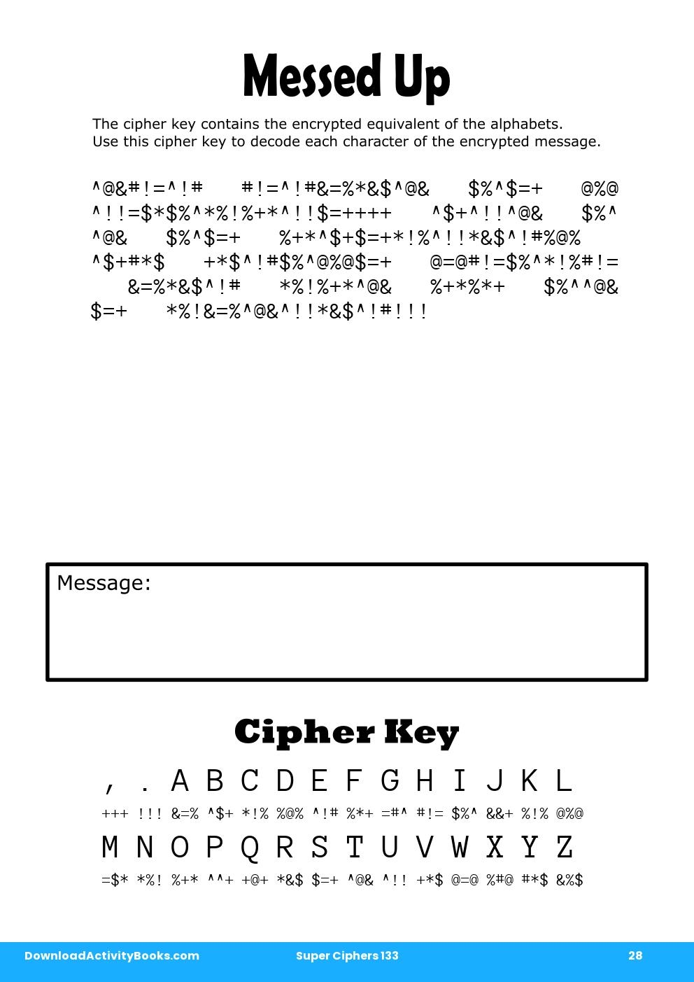 Messed Up in Super Ciphers 133