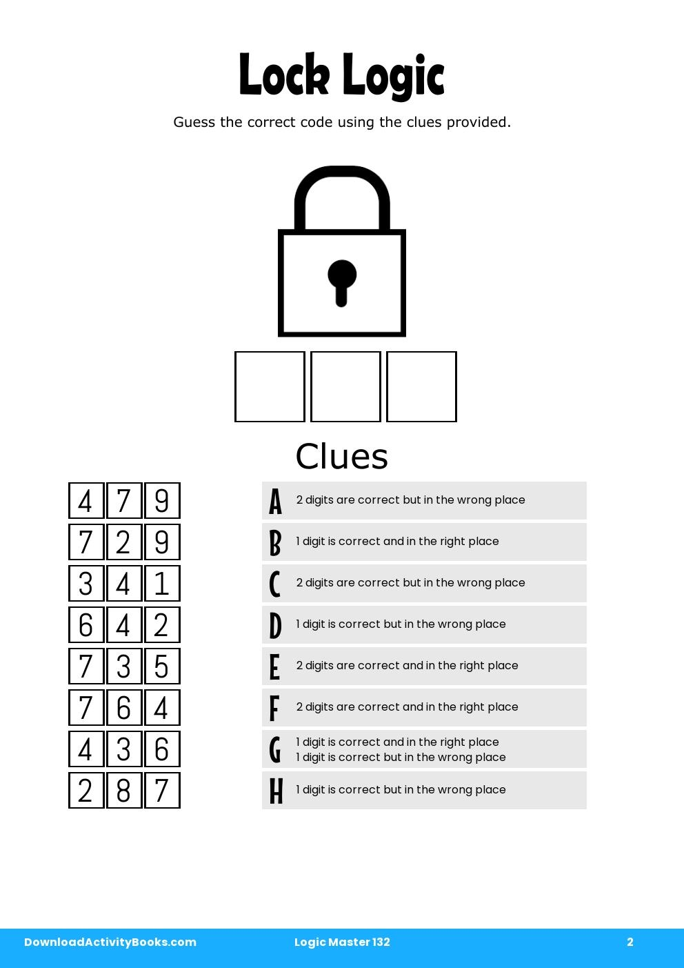 Lock Logic in Logic Master 132