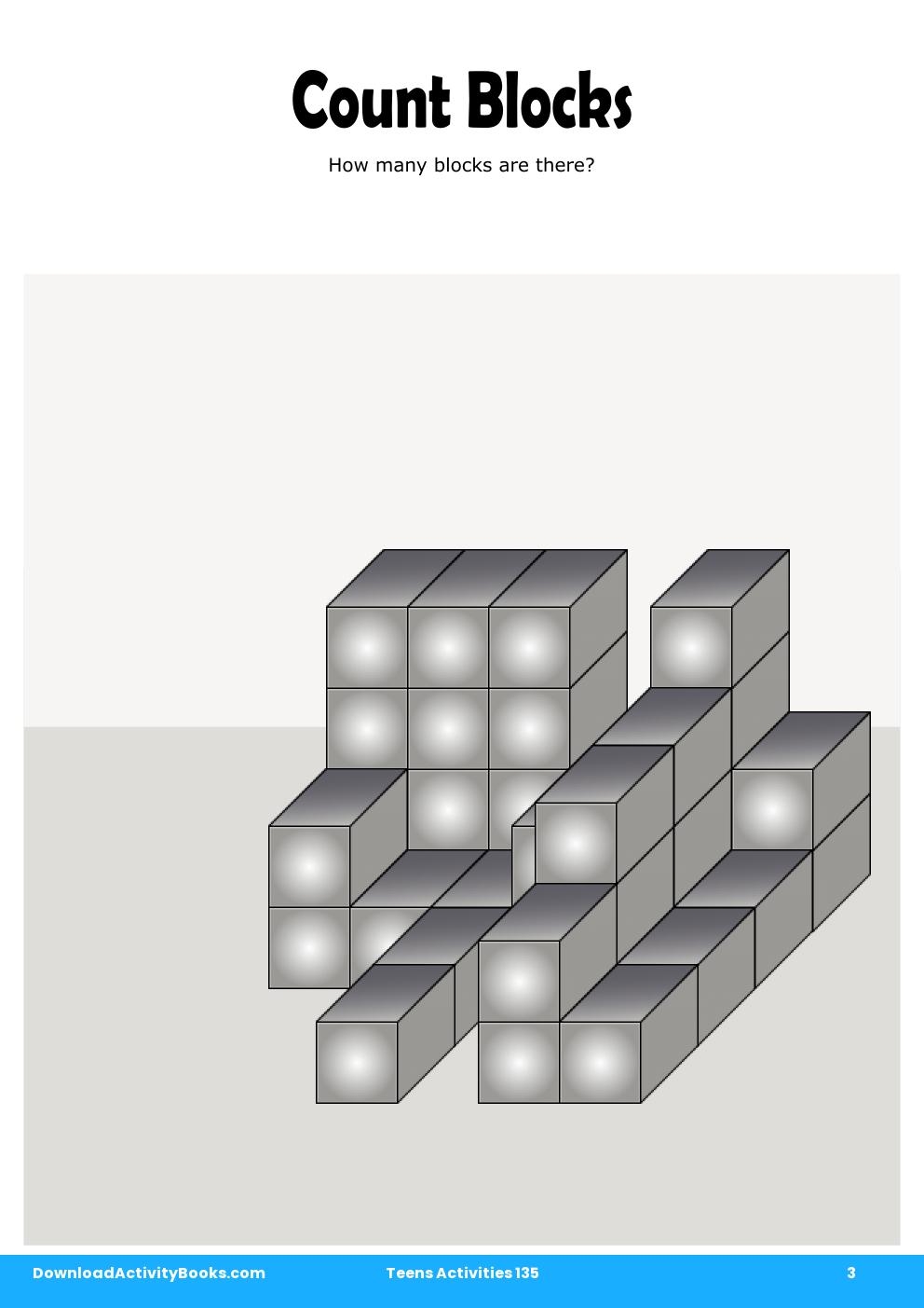 Count Blocks in Teens Activities 135