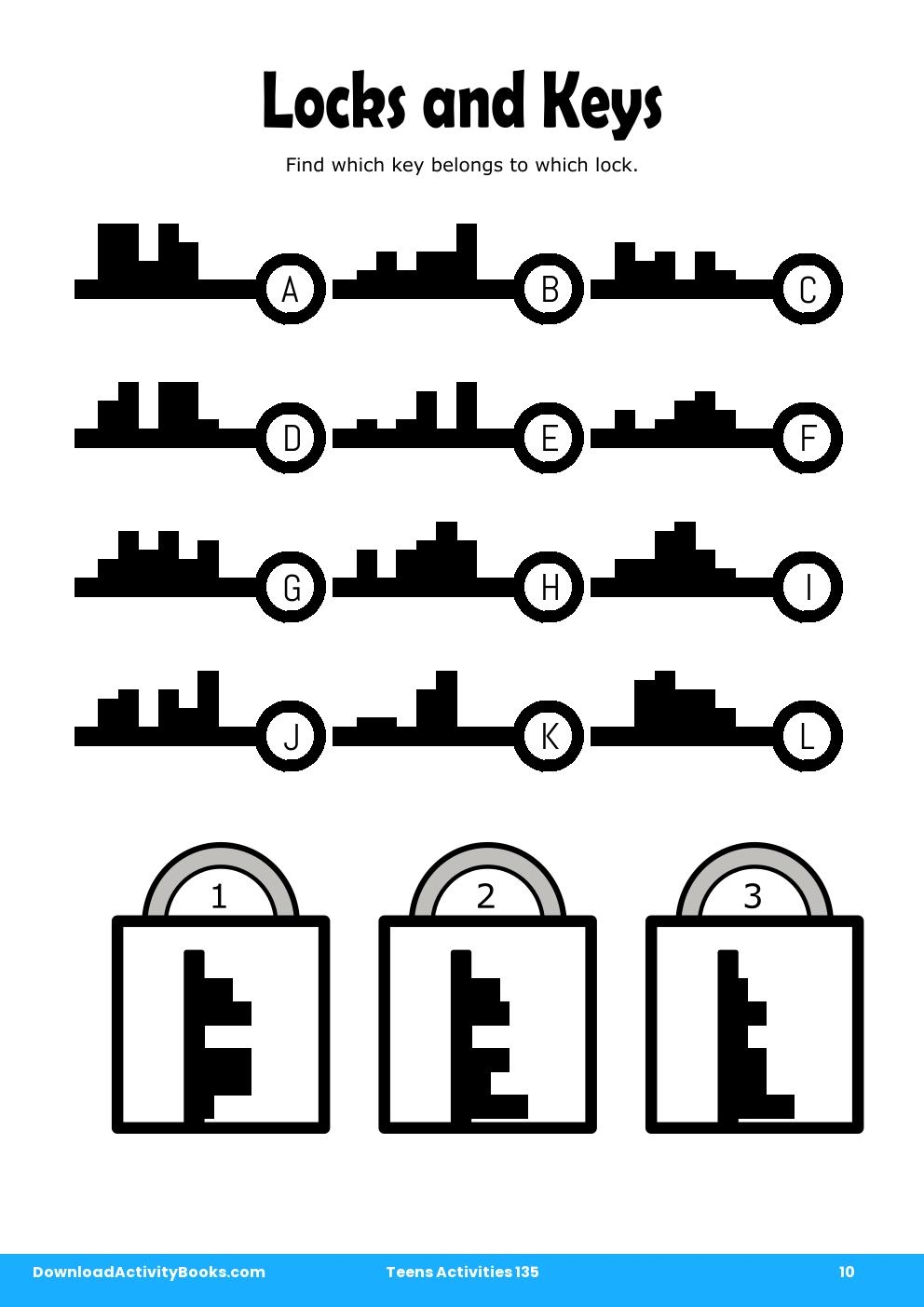 Locks and Keys in Teens Activities 135