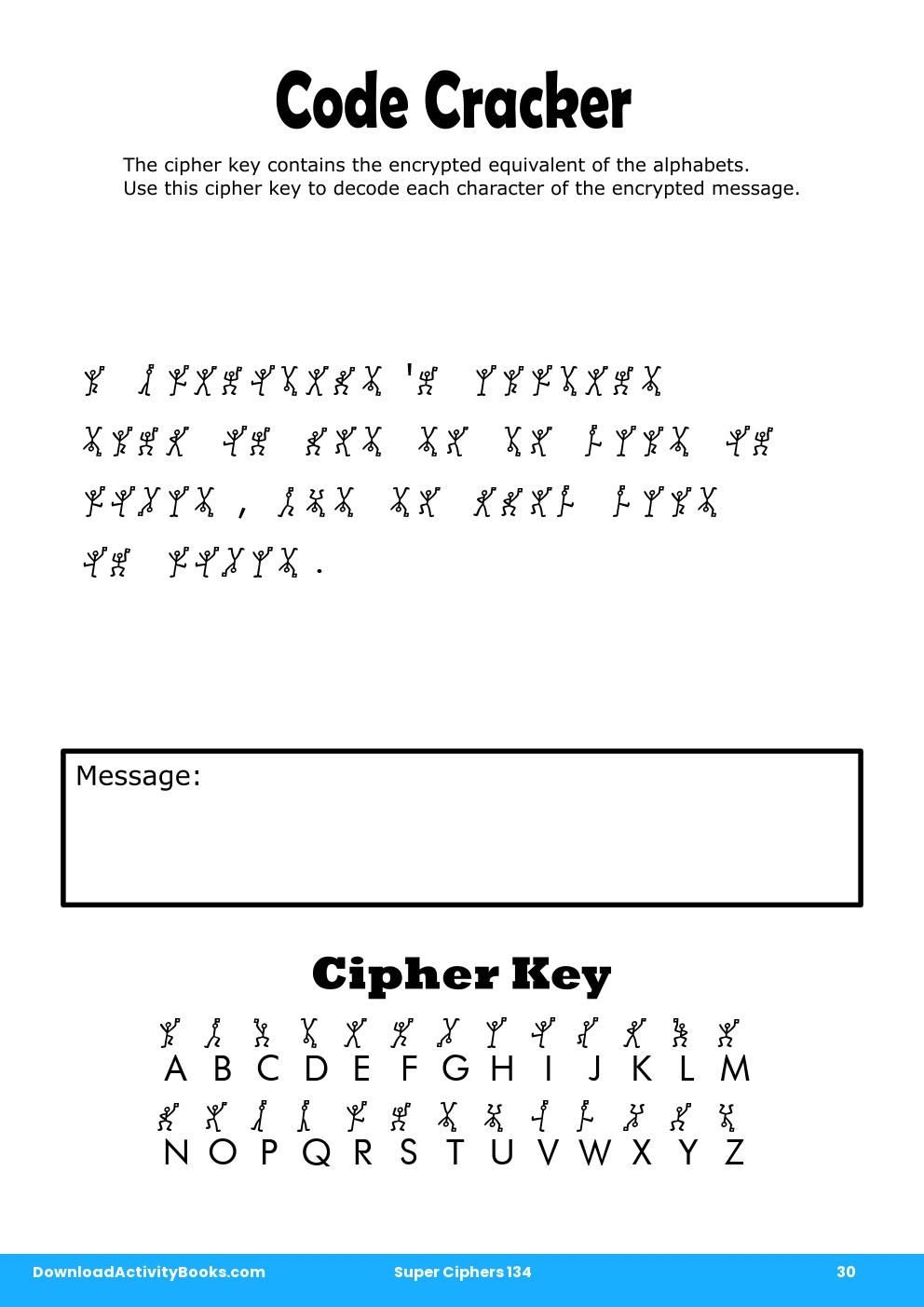 Code Cracker in Super Ciphers 134