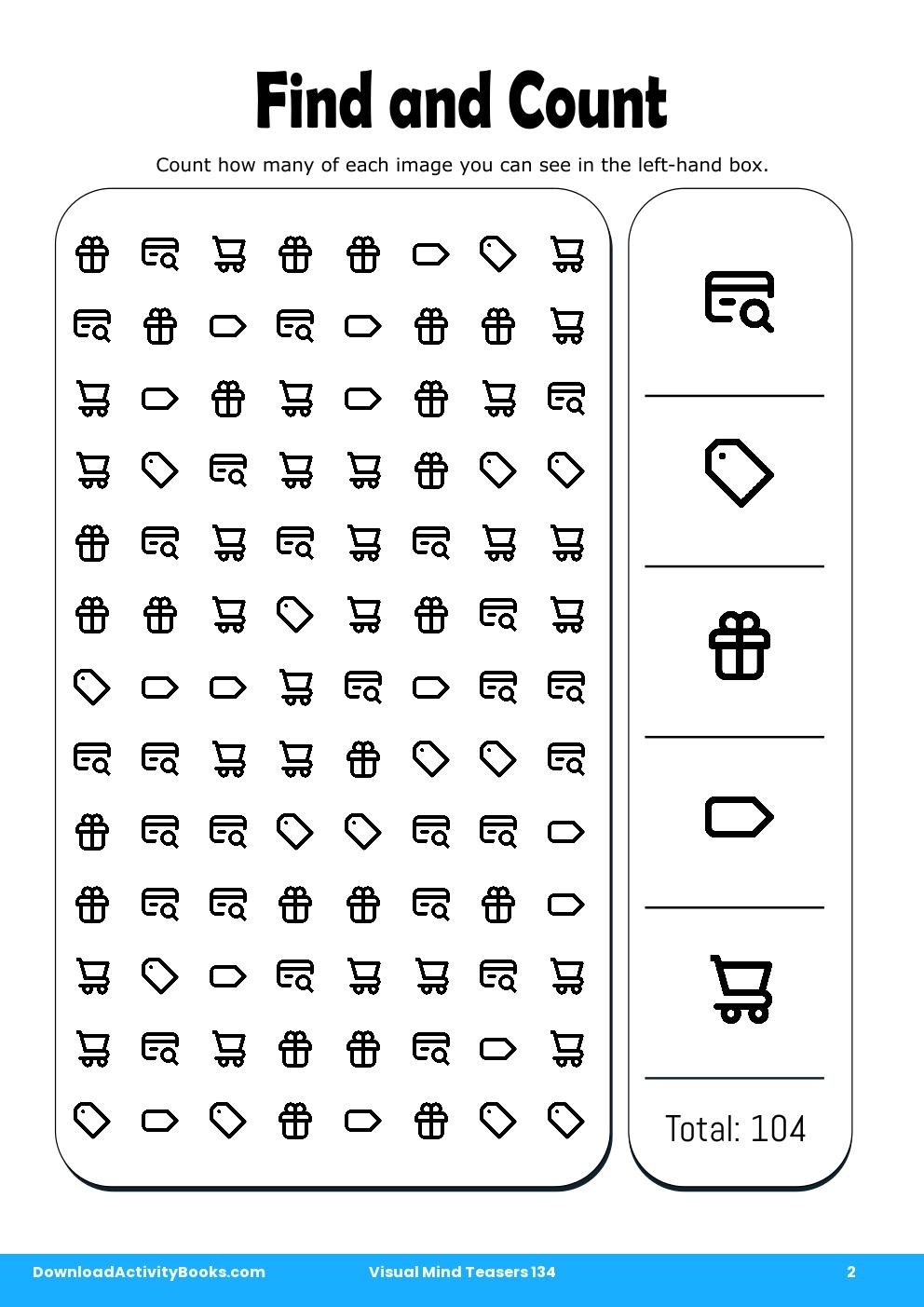 Find and Count in Visual Mind Teasers 134